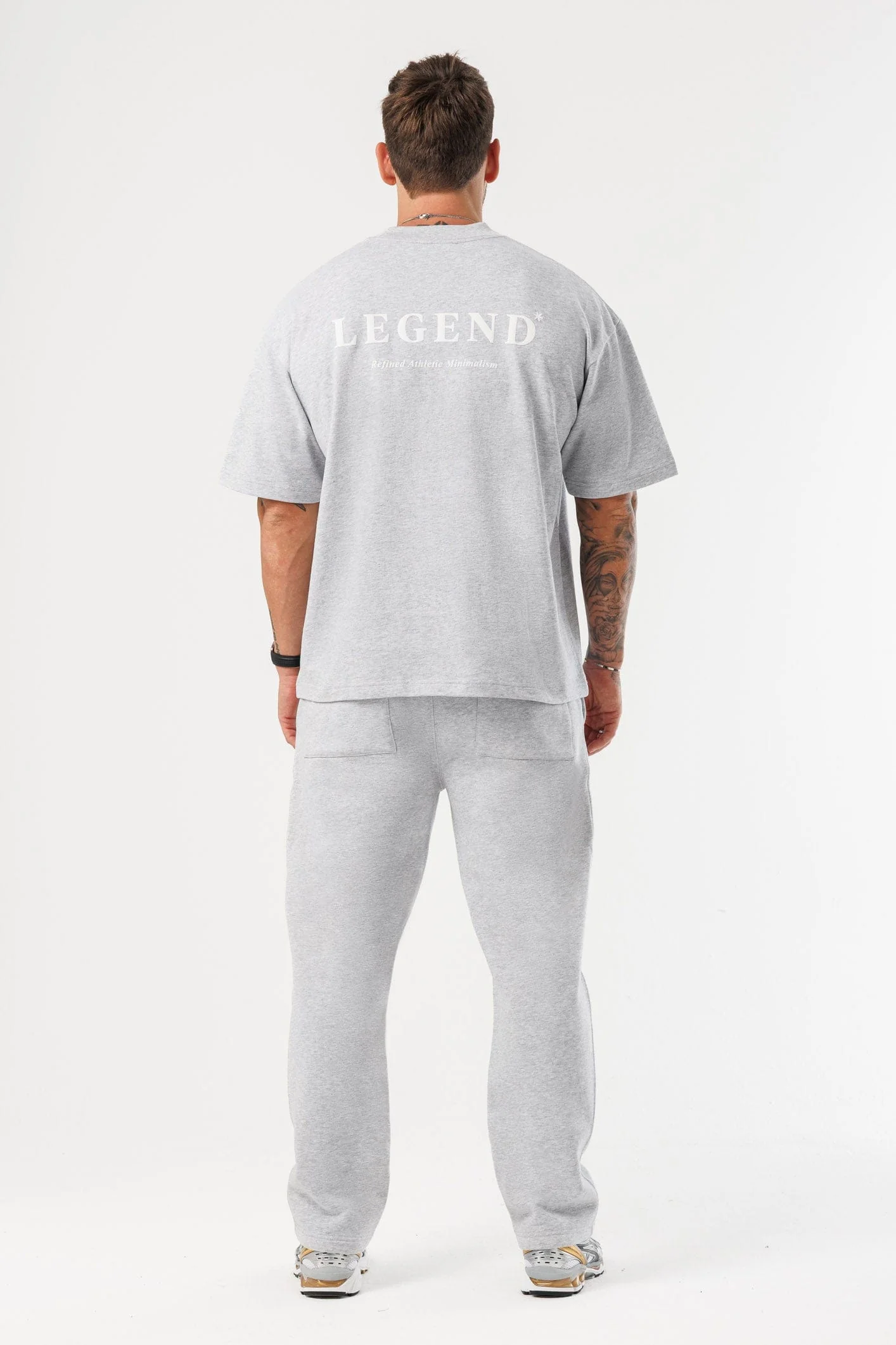 PRINT OVERSIZED T-SHIRT - GREY MARL - Image 10
