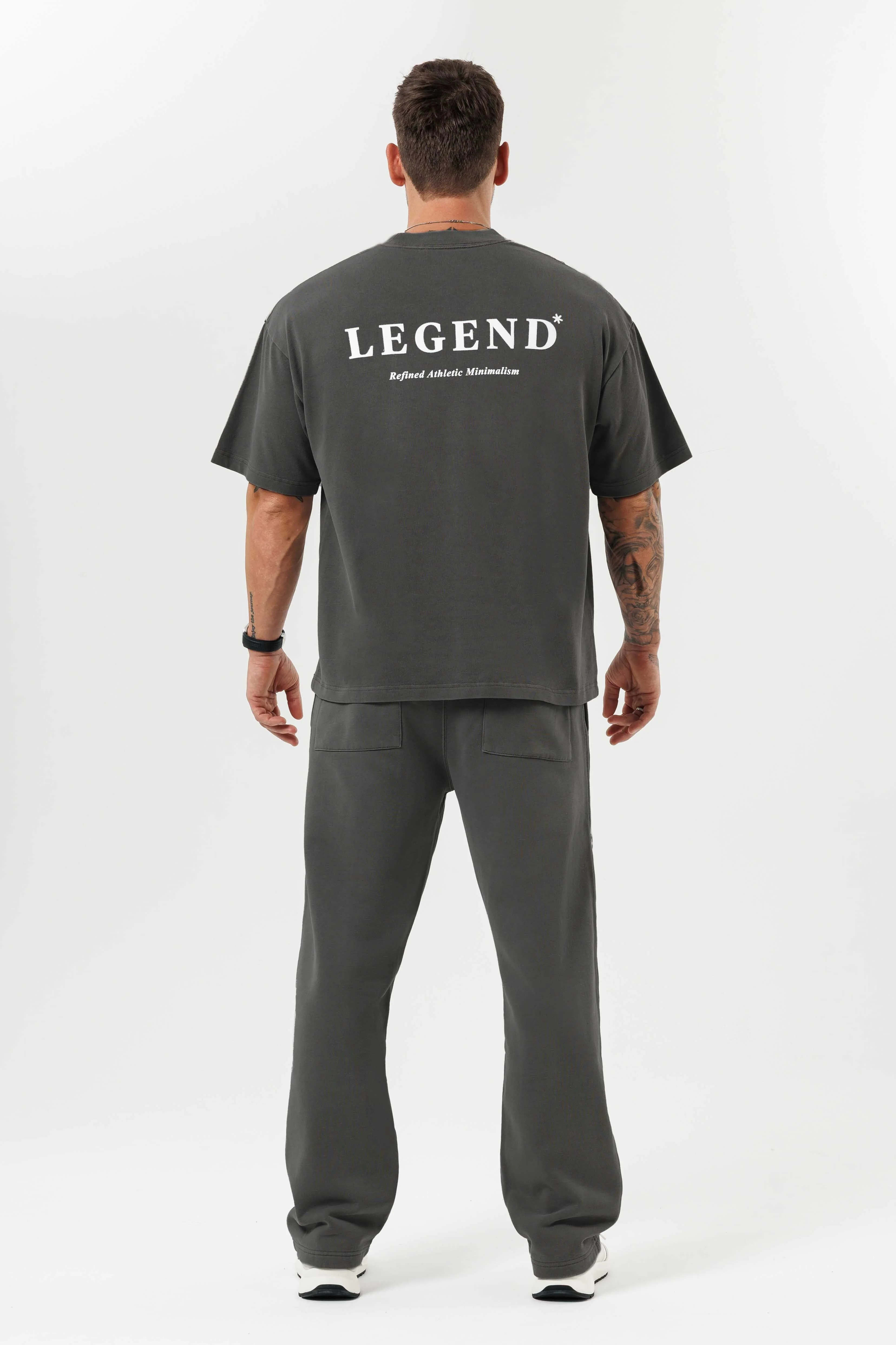 PRINT OVERSIZED T-SHIRT - GUN METAL - Image 6