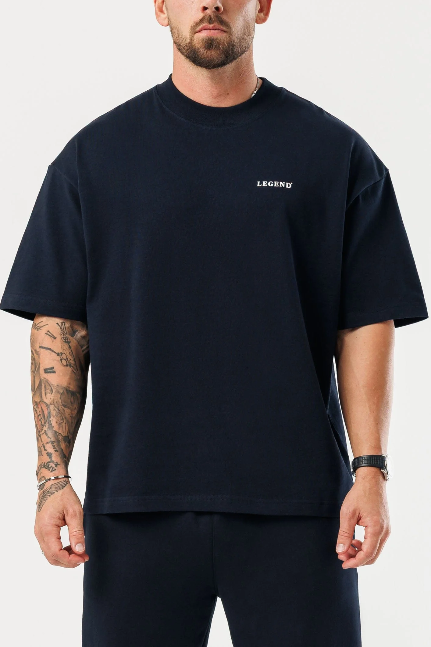 PRINT OVERSIZED T-SHIRT - NAVY - Image 2