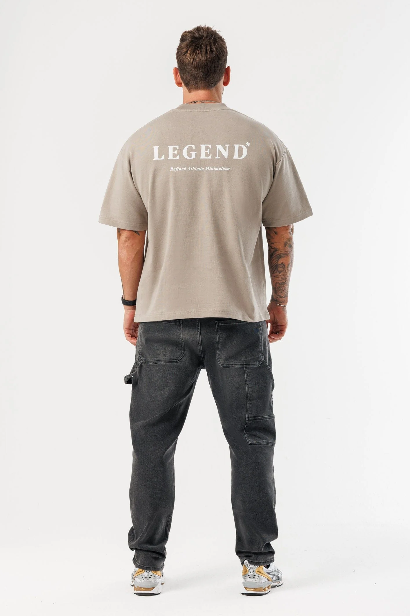 PRINT OVERSIZED T-SHIRT - VINTAGE KHAKI - Image 5