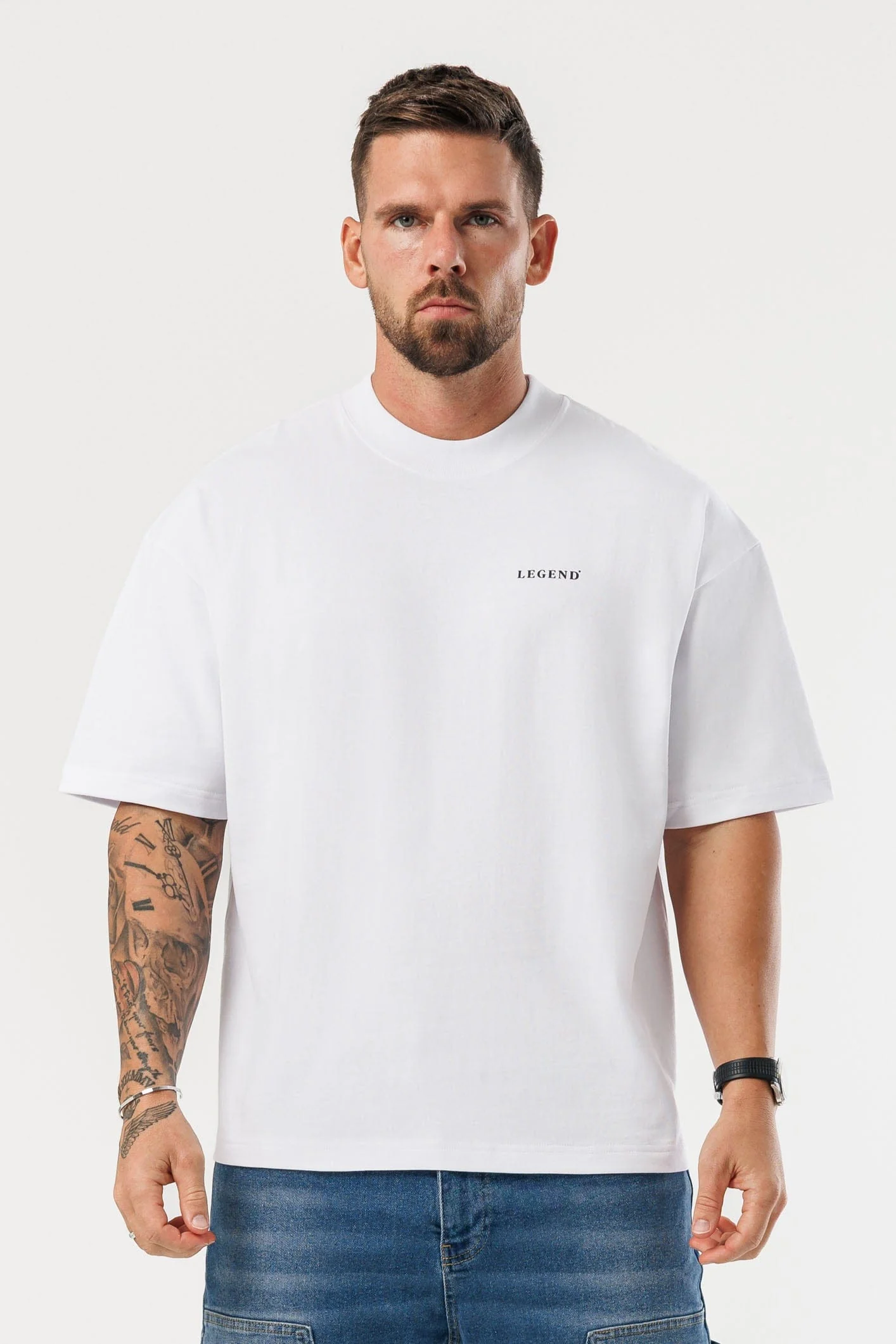 PRINT OVERSIZED T-SHIRT - WHITE - Image 4