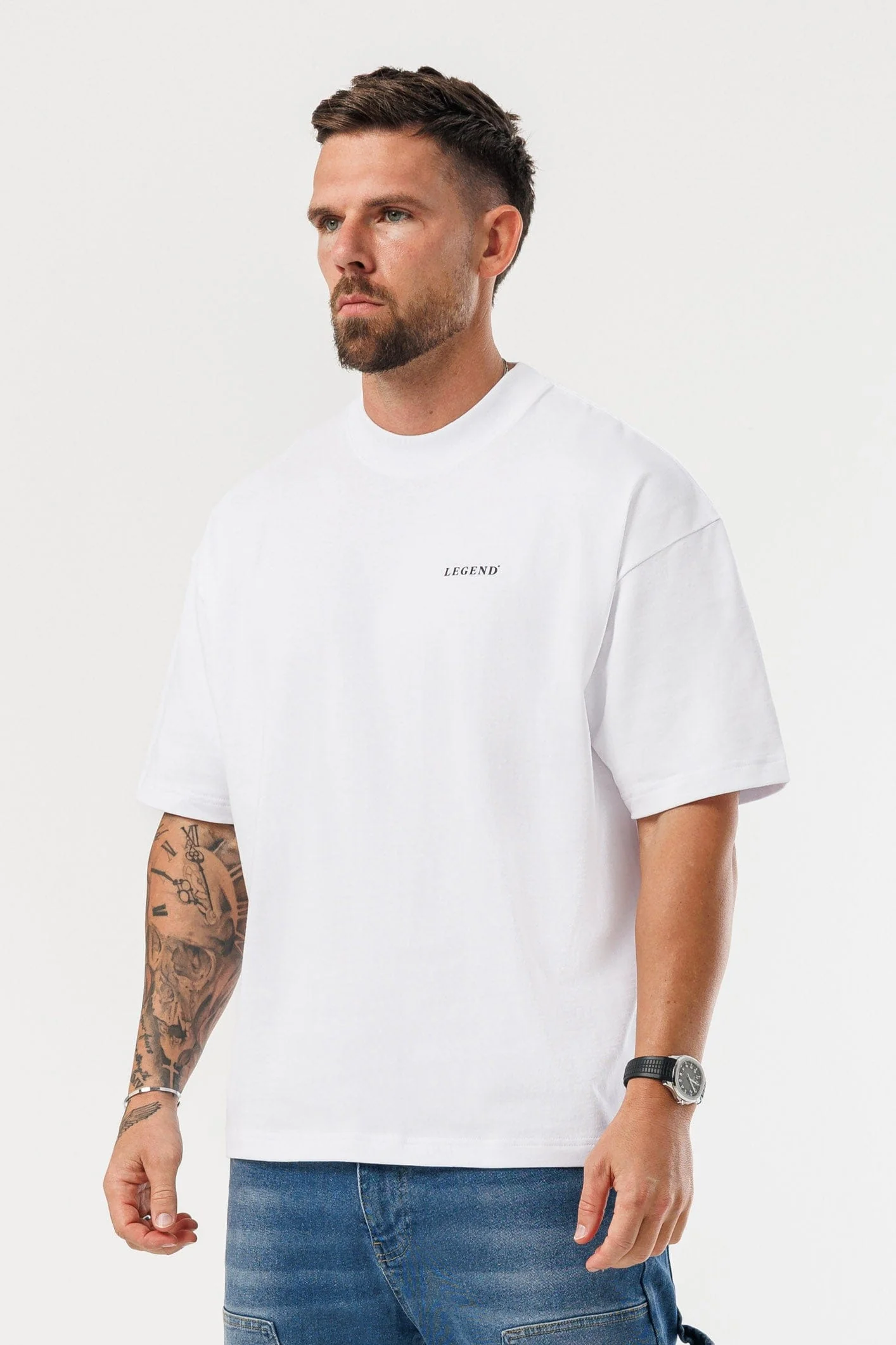 PRINT OVERSIZED T-SHIRT - WHITE - Image 5