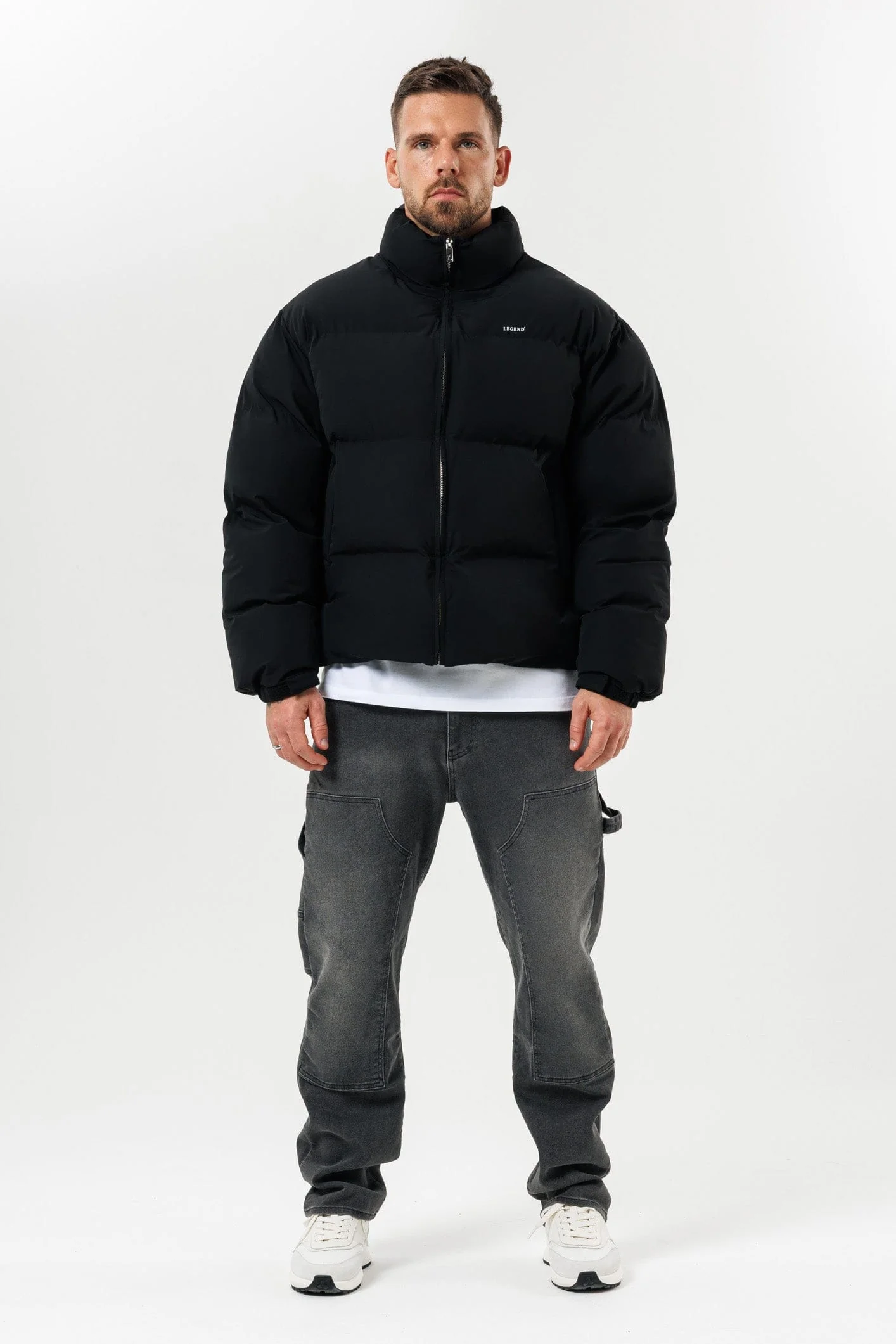 PUFFER JACKET - BLACK - Image 5