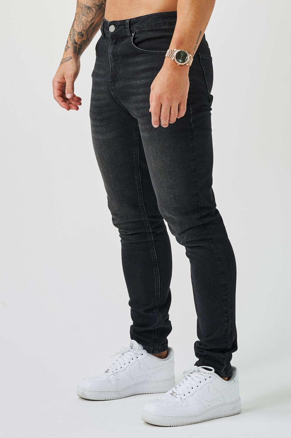 REGULAR FIT JEANS - WASHED BLACK - Image 4
