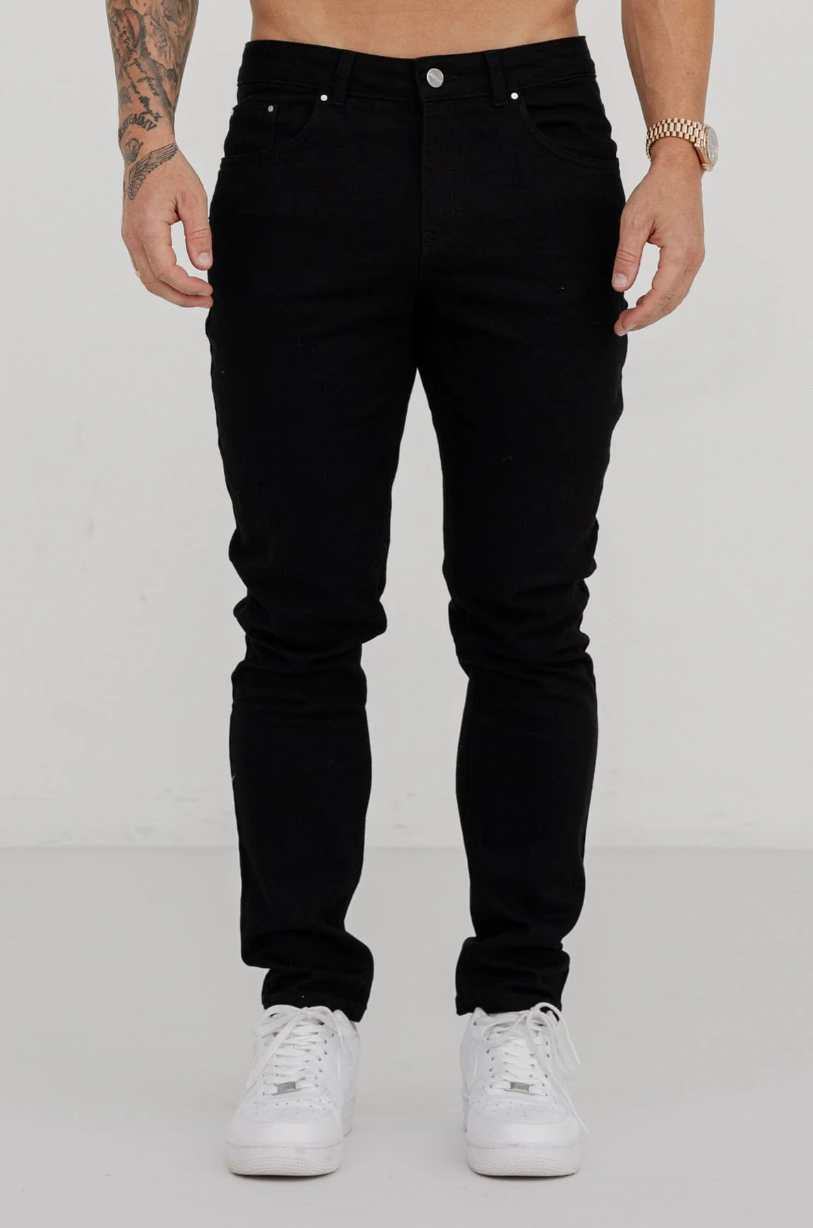 REGULAR FIT JEANS - BLACK - Image 3