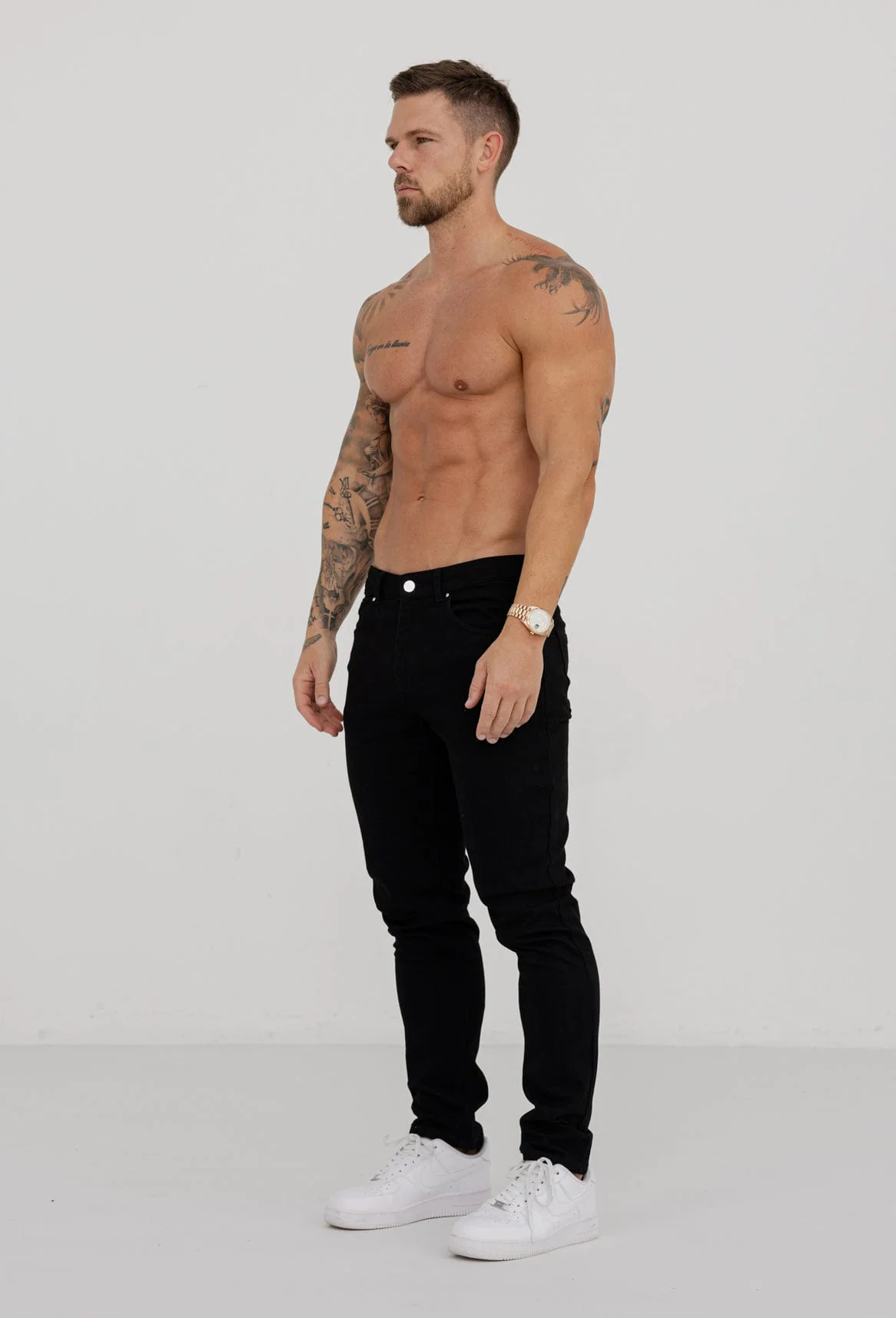 REGULAR FIT JEANS - BLACK - Image 4