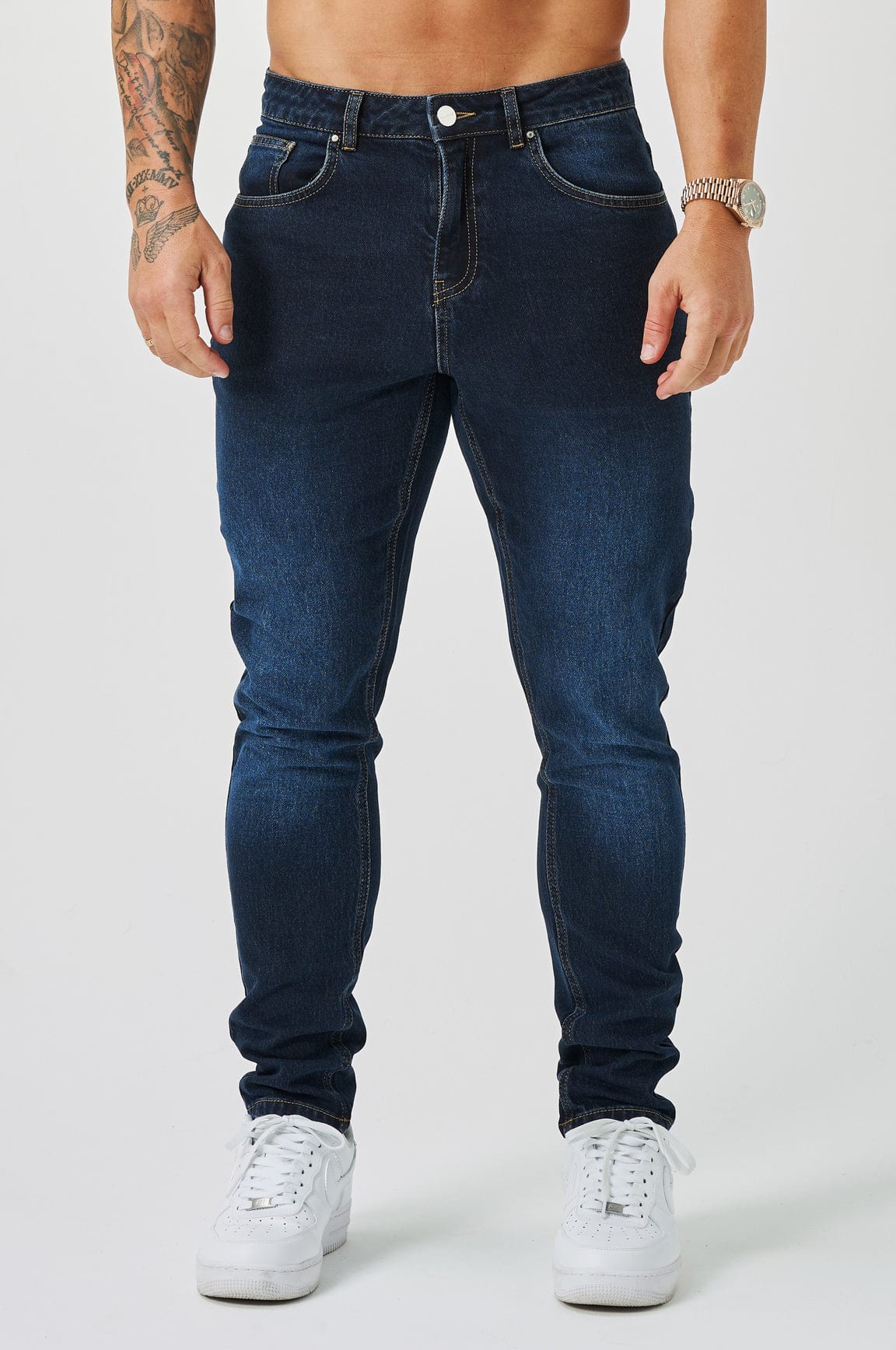 REGULAR FIT JEANS - BLUE BLACK - Image 3