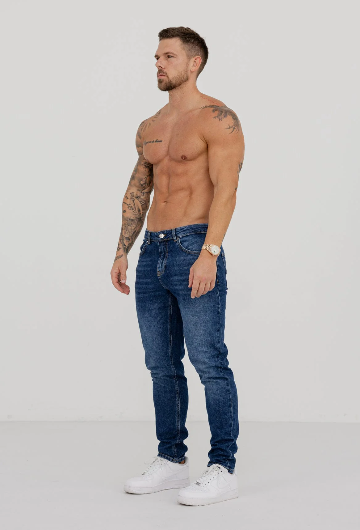 REGULAR FIT JEANS - DARK BLUE - Image 4