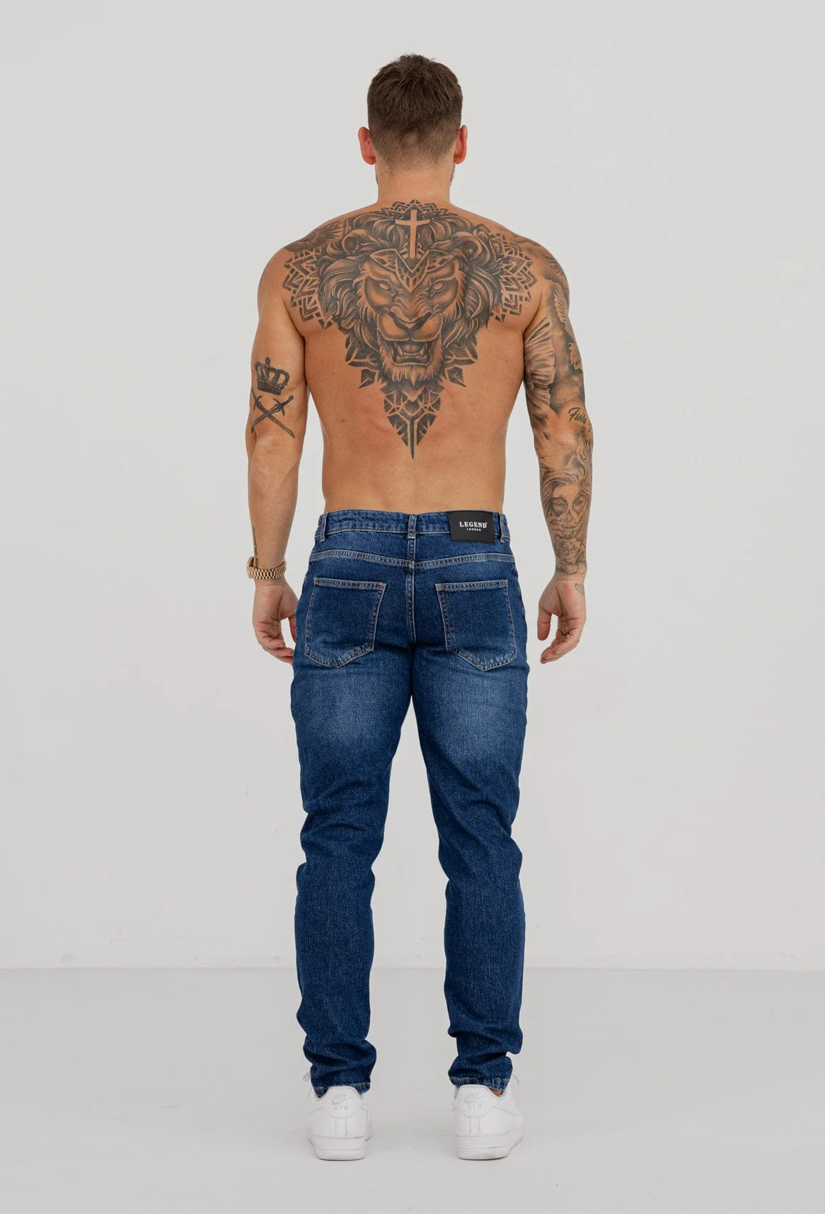 REGULAR FIT JEANS - DARK BLUE - Image 5