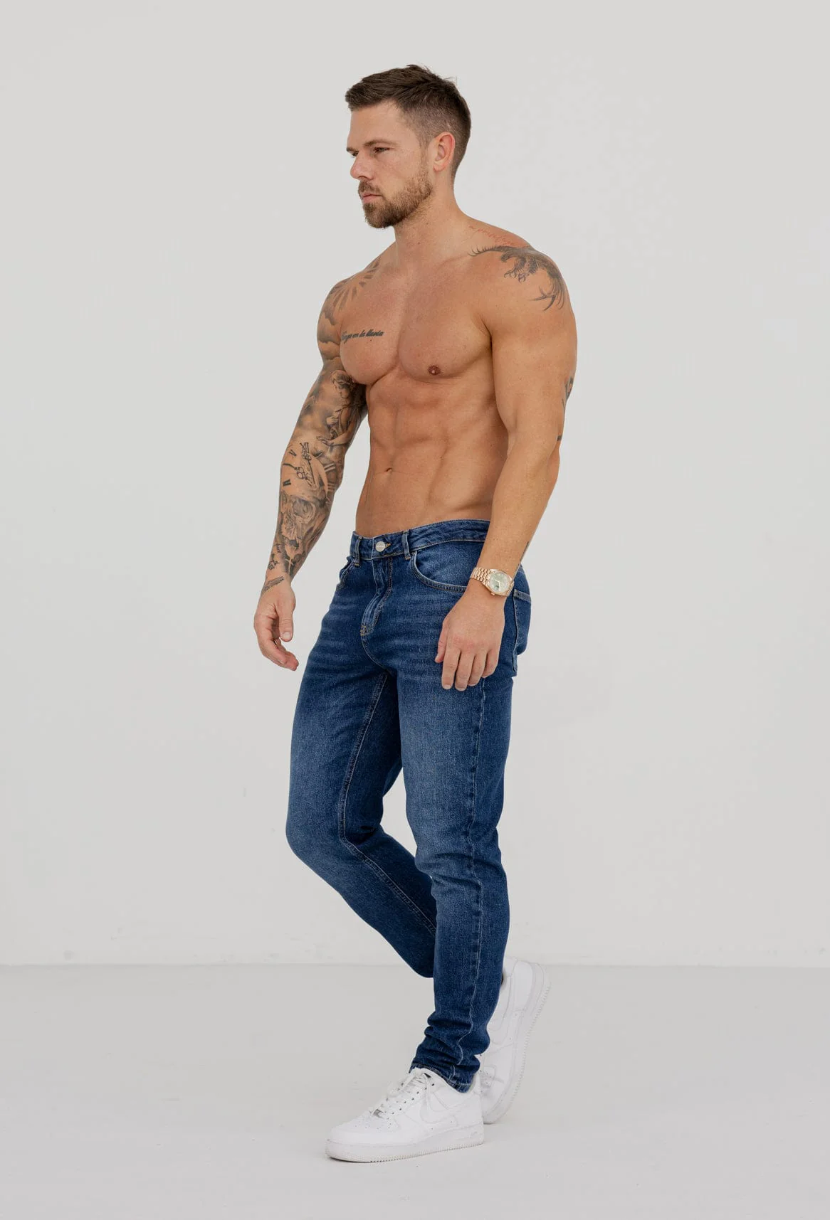 REGULAR FIT JEANS - DARK BLUE - Image 7