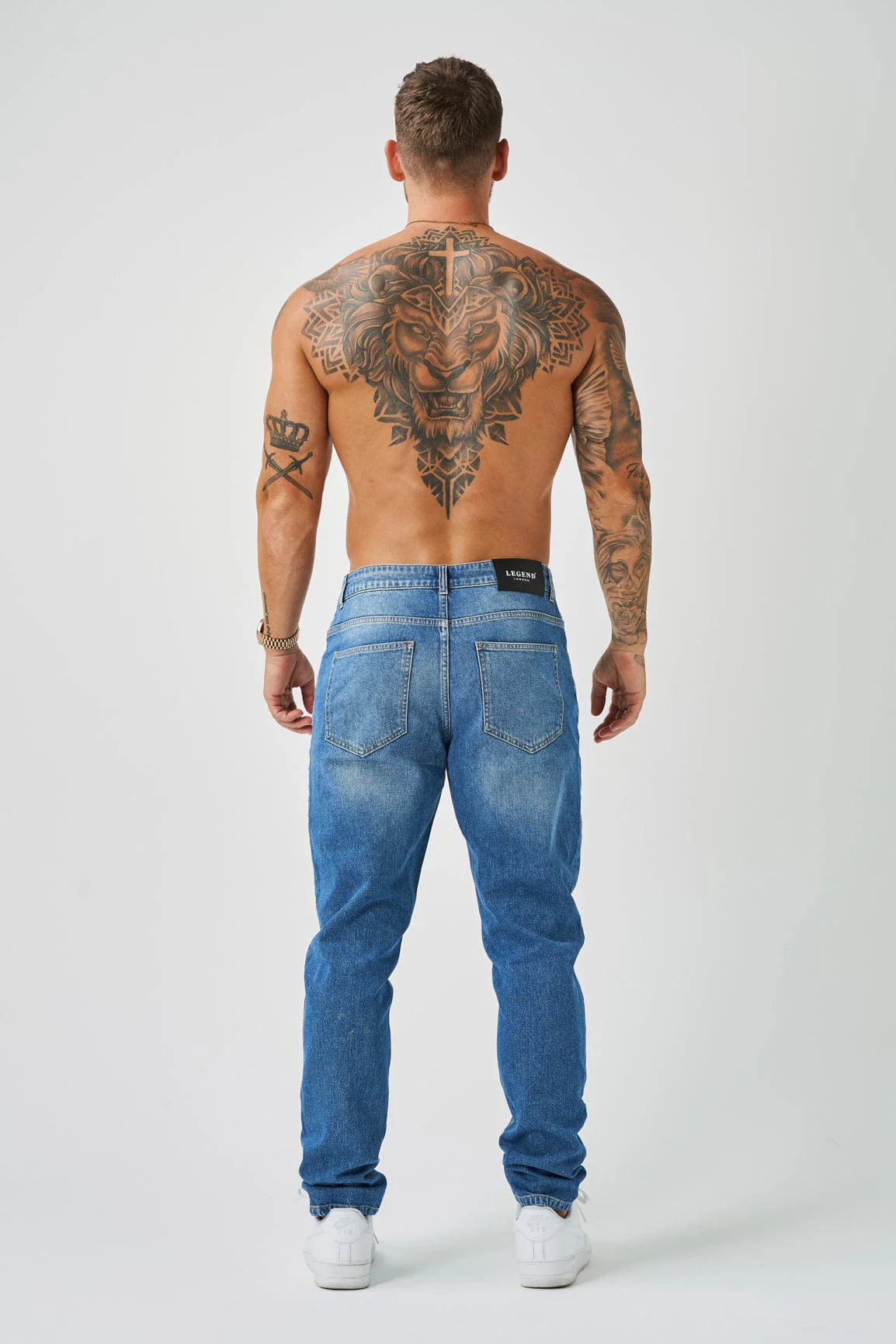 REGULAR FIT JEANS - MID BLUE WASH - Image 7