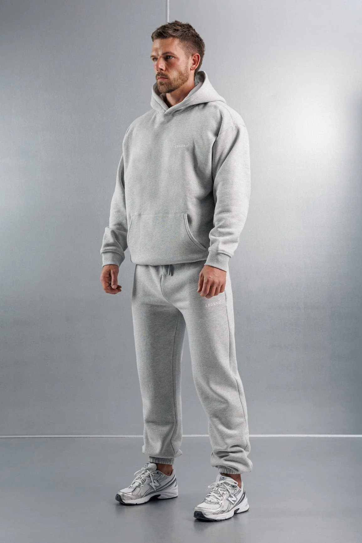 RELAXED HOODIE - GREY MARL - Image 5