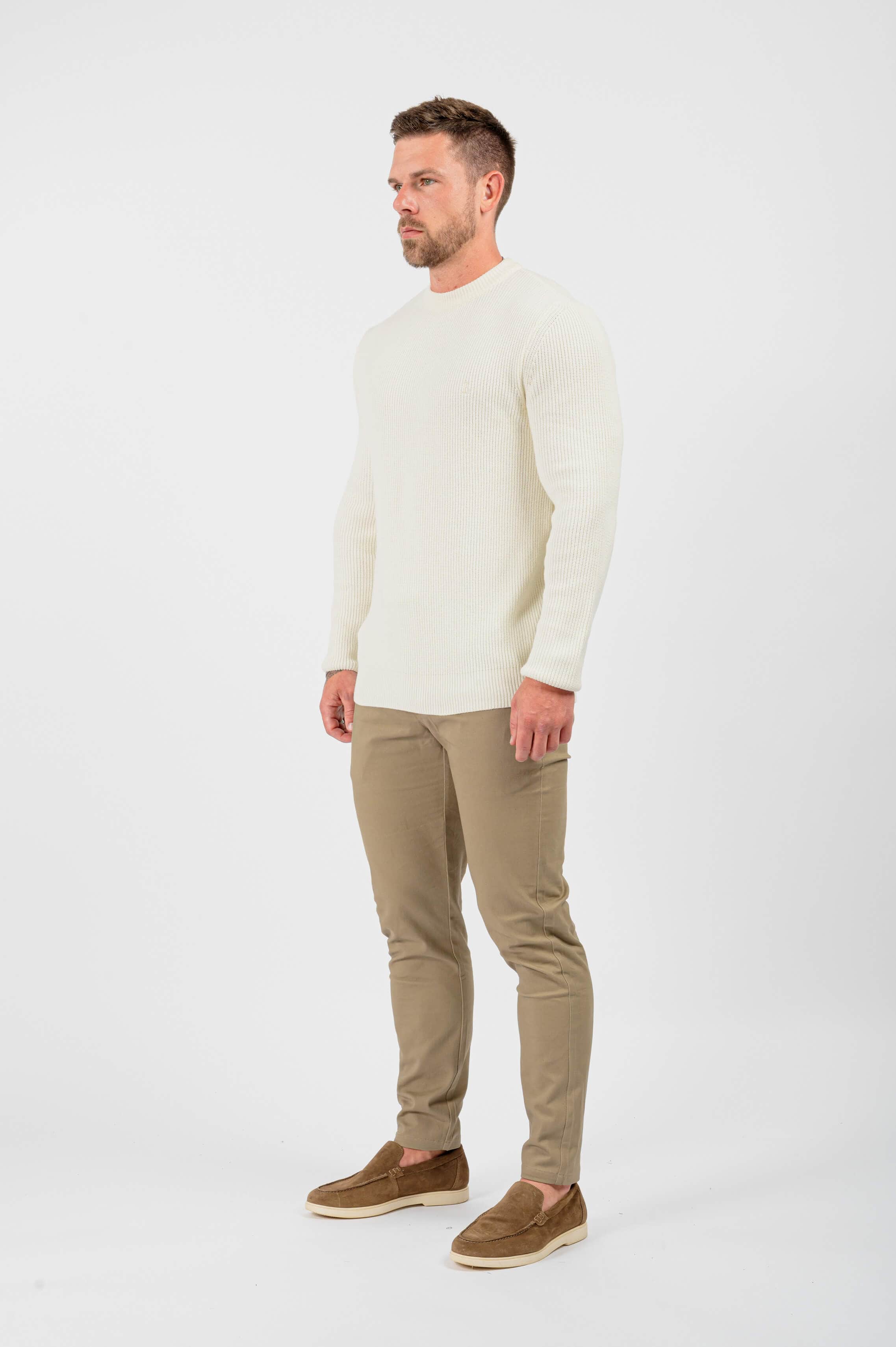 RIB KNIT LONG SLEEVE - CREAM - Image 2