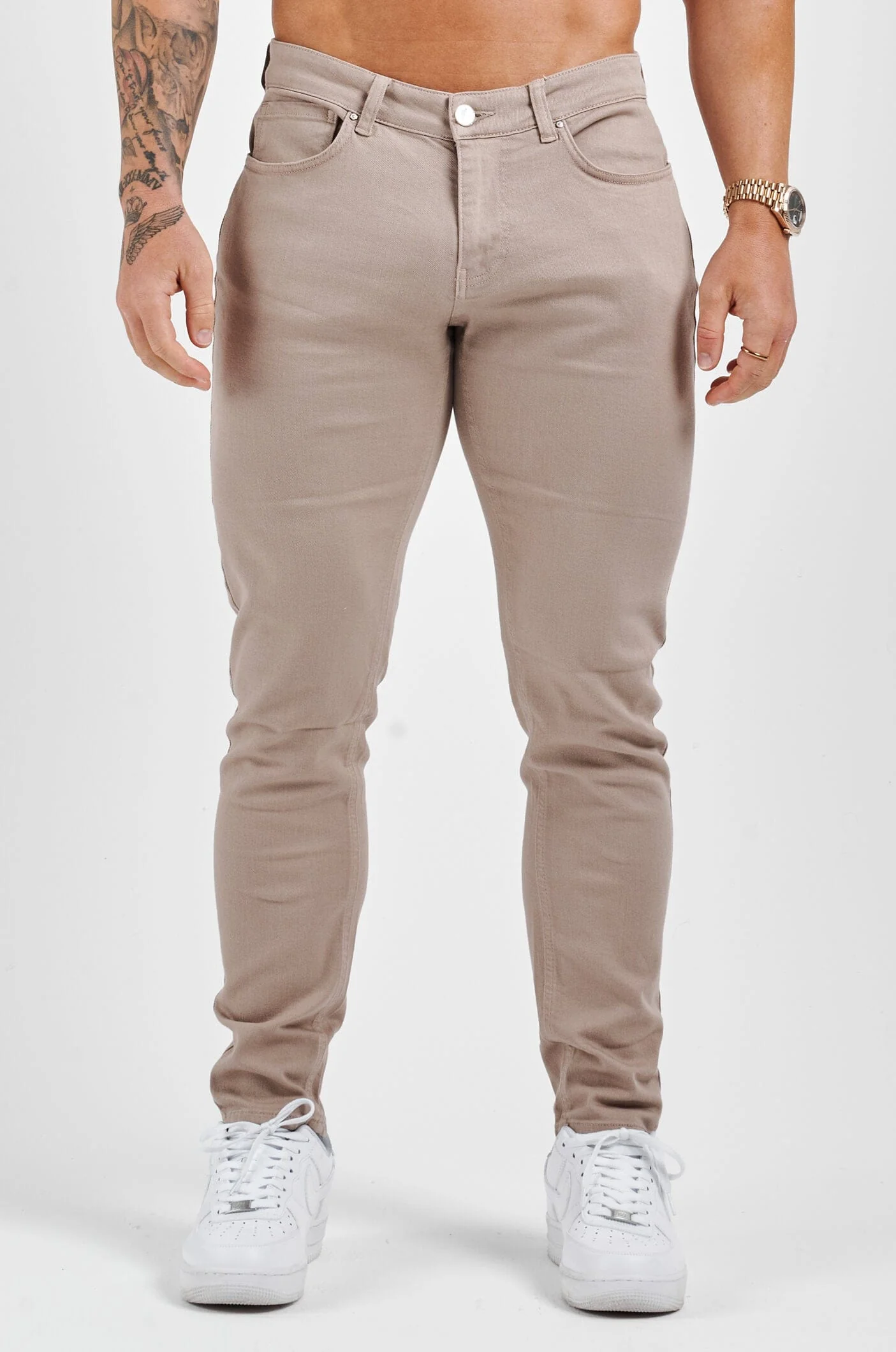 SLIM FIT JEANS 2.0 - BEIGE - Image 3