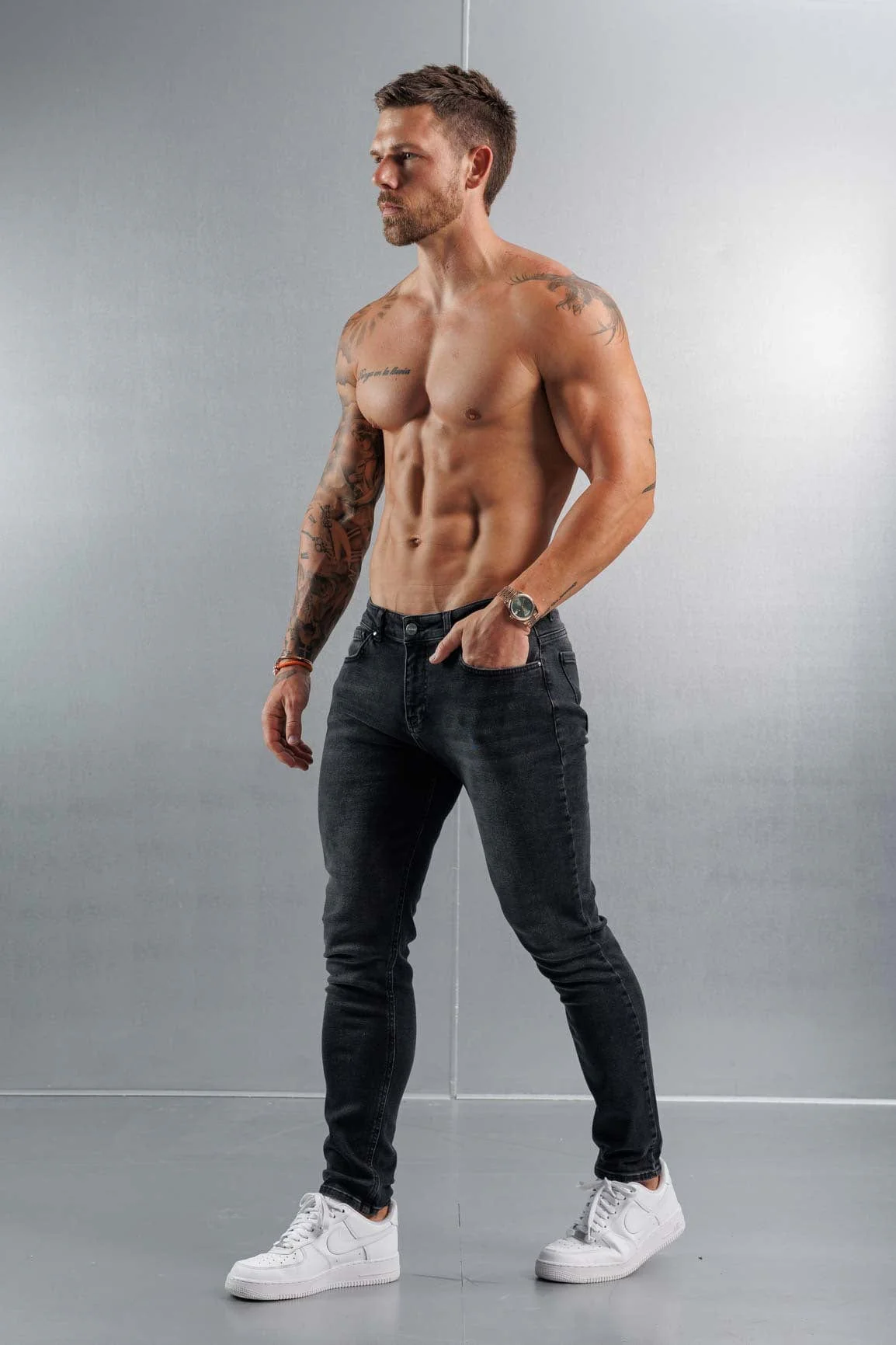 SLIM FIT JEANS 2.0 - CHARCOAL GREY - Image 10