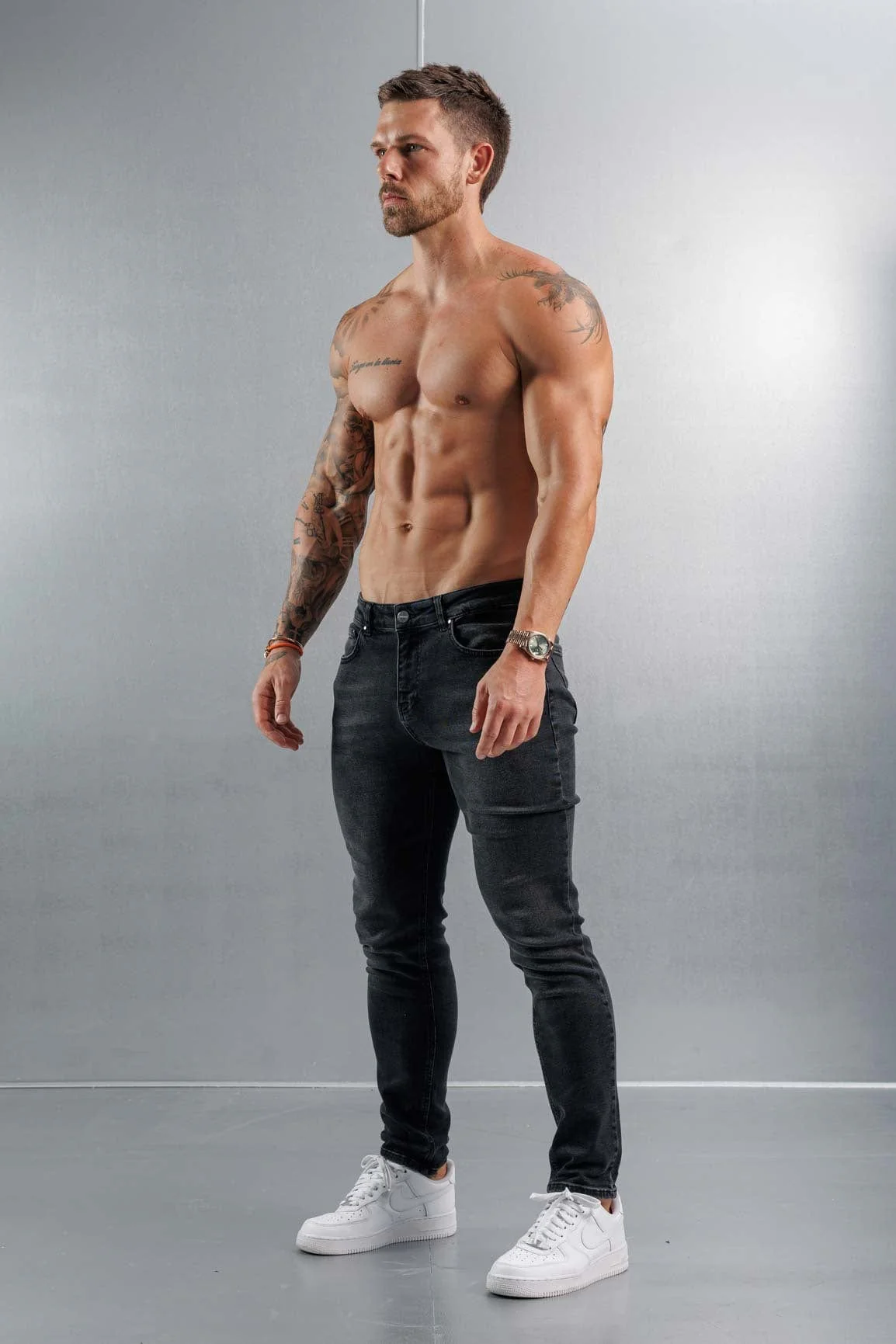 SLIM FIT JEANS 2.0 - CHARCOAL GREY - Image 4