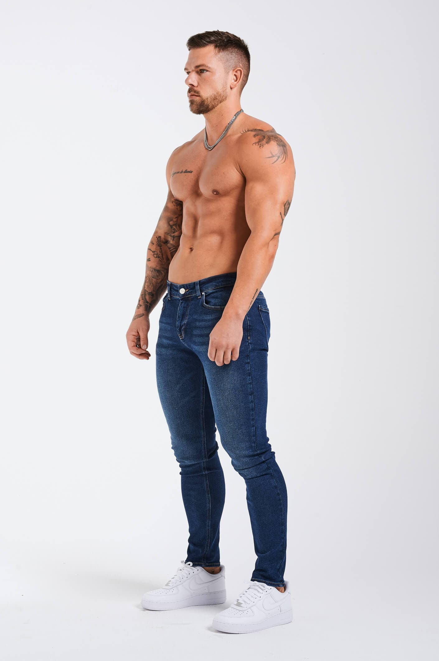 SLIM FIT JEANS 2.0 - DARK BLUE - Image 4