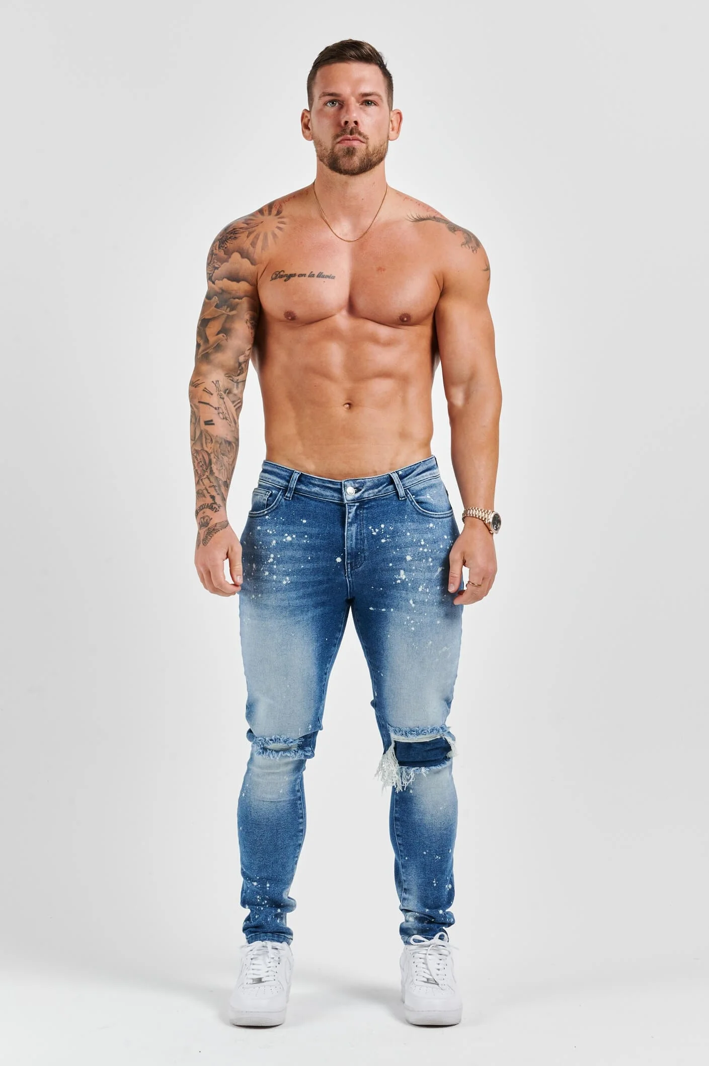 SLIM FIT JEANS 2.0 - PAINT BLUE - Image 2