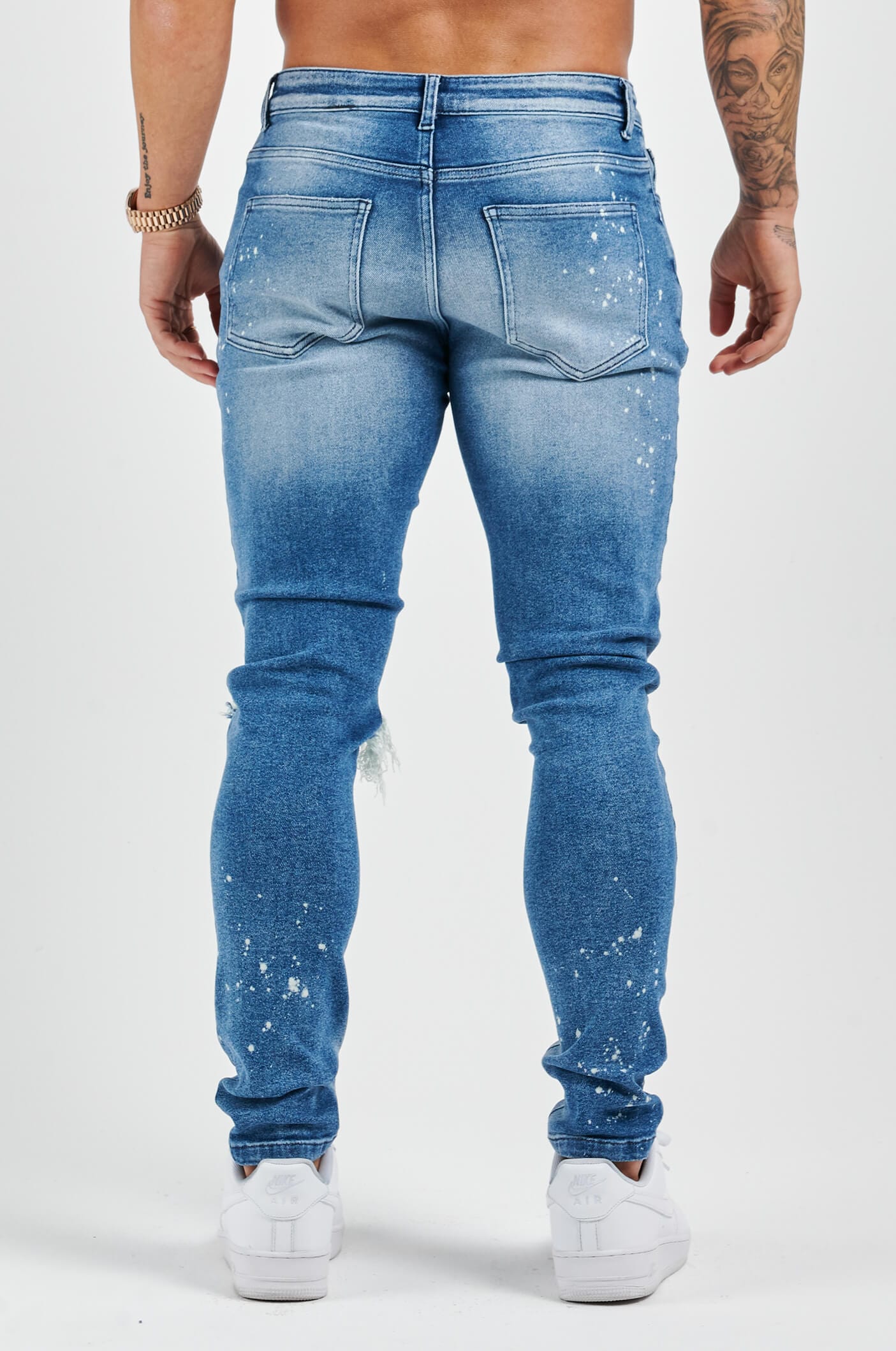 SLIM FIT JEANS 2.0 - PAINT BLUE - Image 5