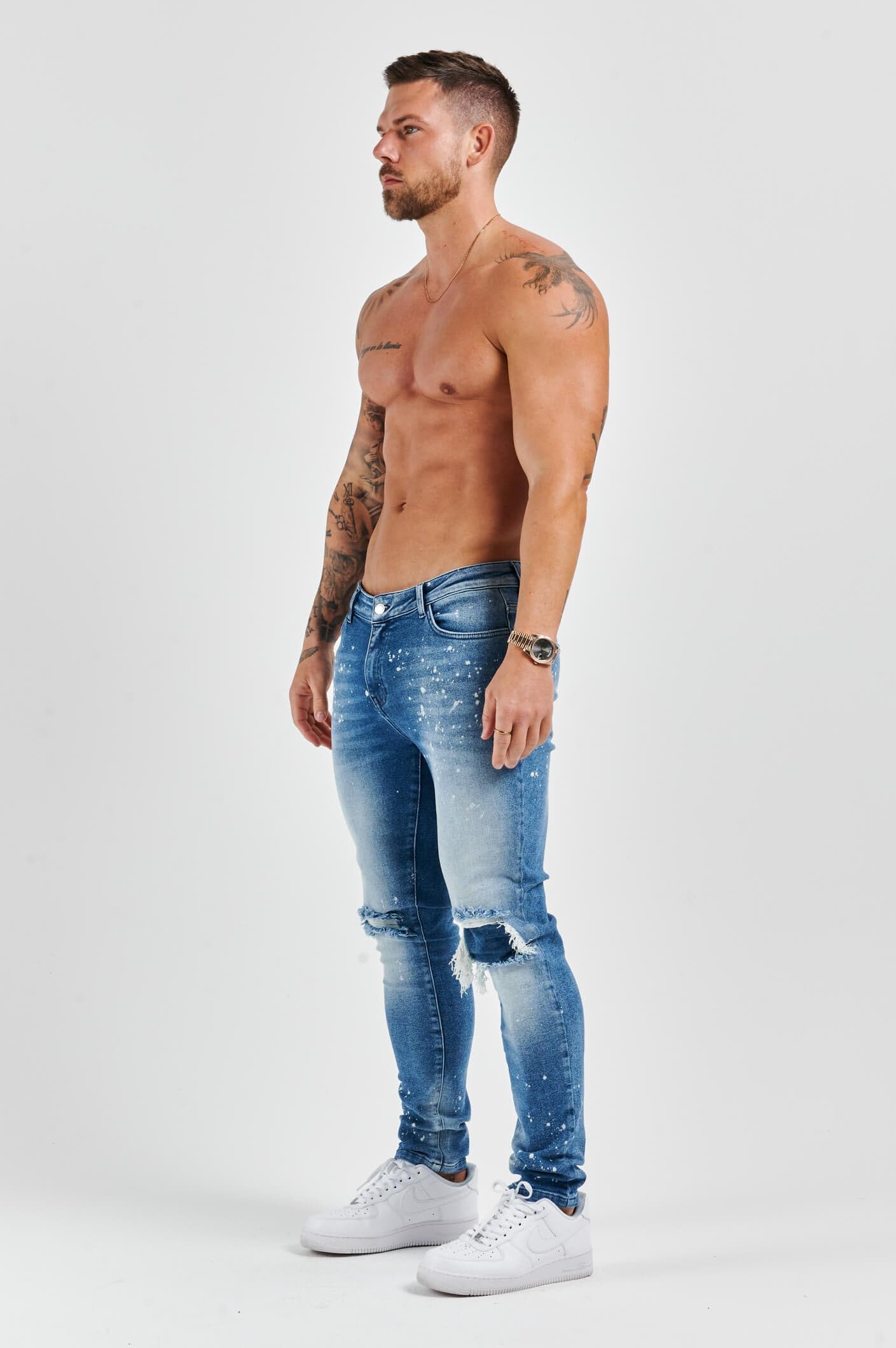 SLIM FIT JEANS 2.0 - PAINT BLUE - Image 6