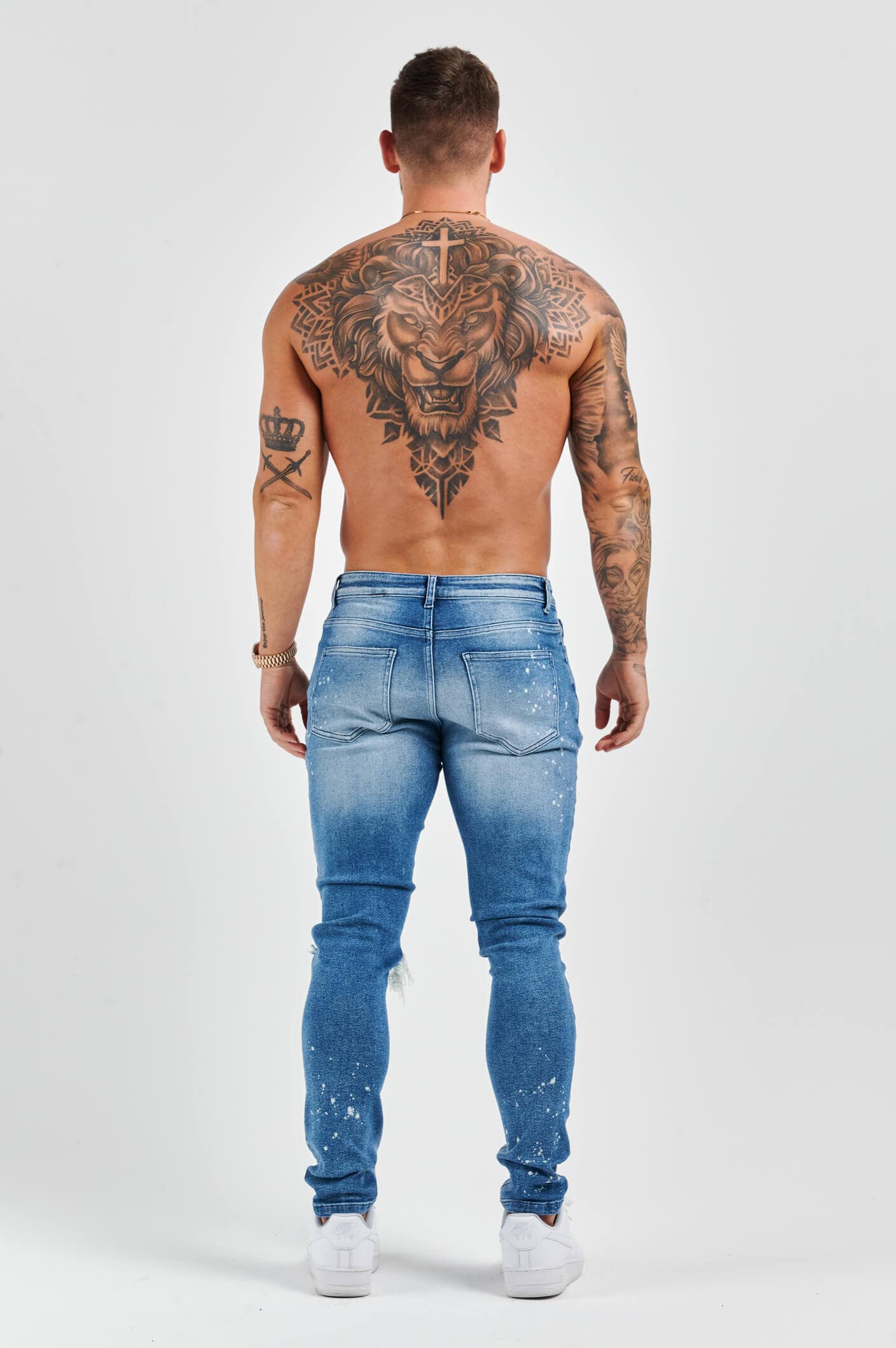 SLIM FIT JEANS 2.0 - PAINT BLUE - Image 7