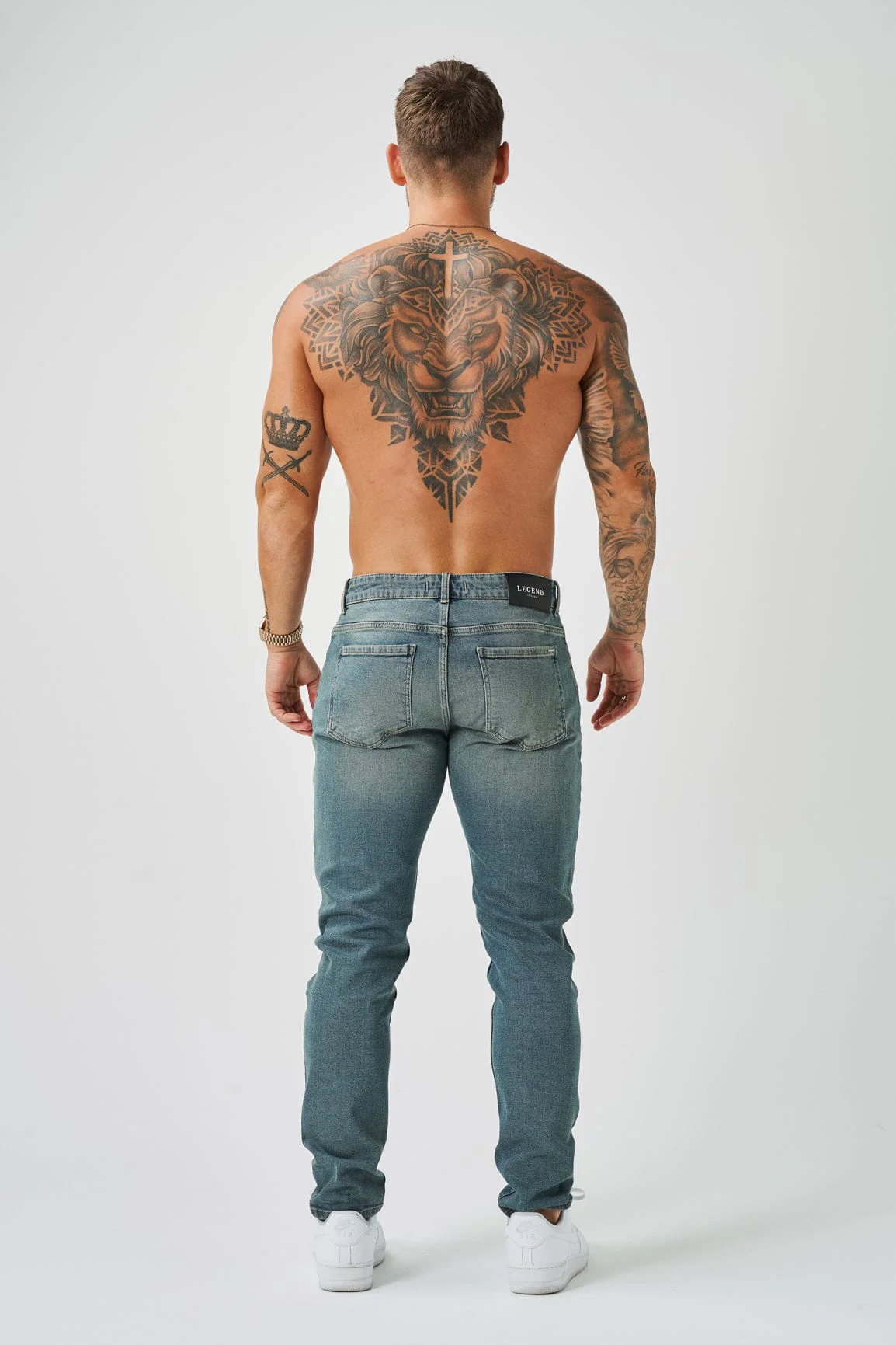 SLIM FIT JEANS 2.0 - STONE WASHED BLUE - Image 5