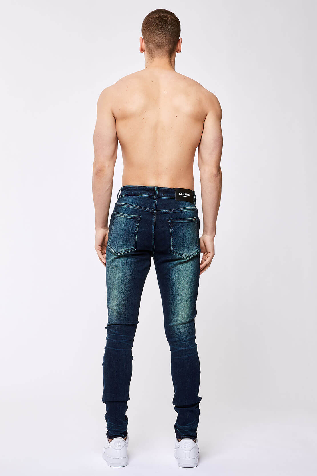 SKINNY FIT JEANS - DARK BLUE OVERDYE - Image 4