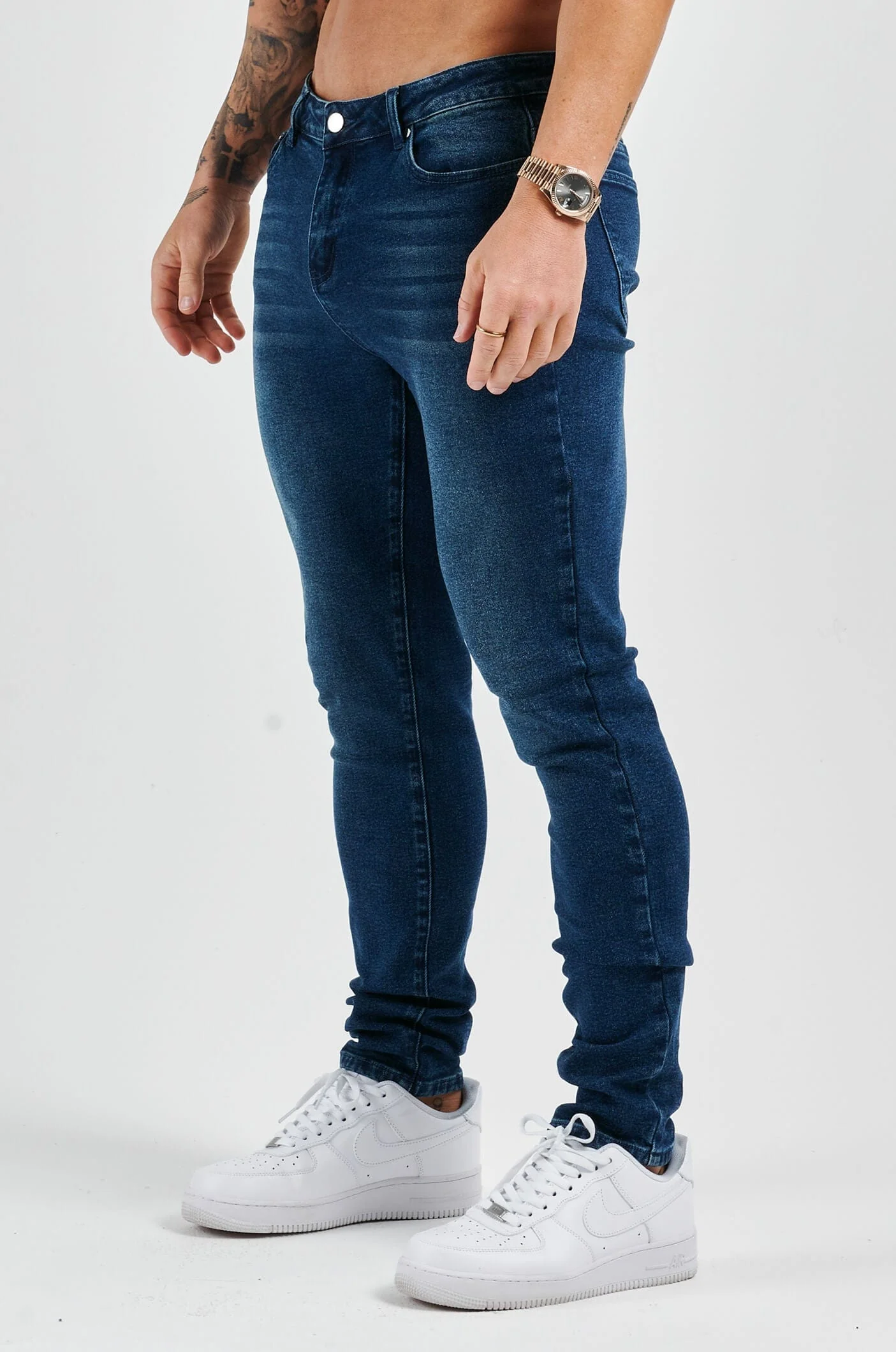 SLIM FIT JEANS 2.0 - DARK INDIGO FADED - Image 5