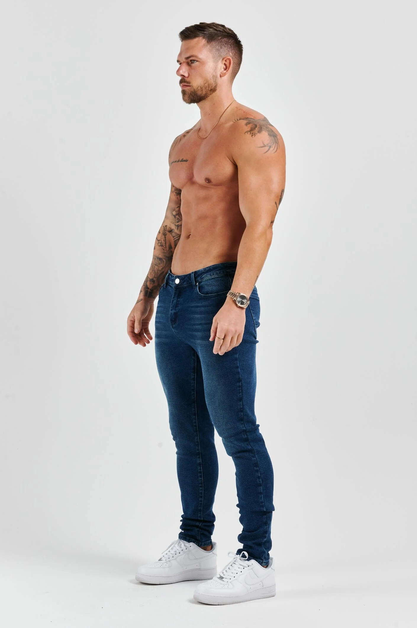 SLIM FIT JEANS 2.0 - DARK INDIGO FADED - Image 6