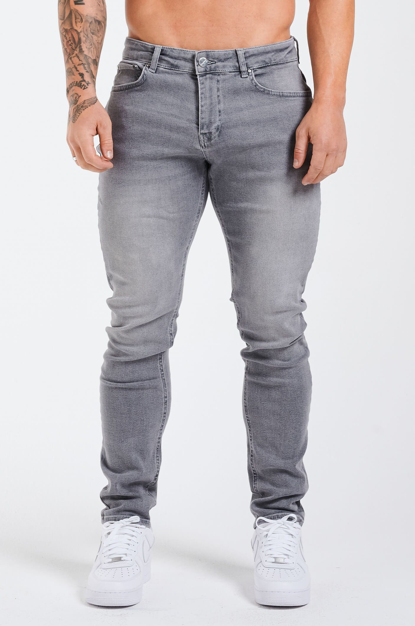 SLIM FIT JEANS 2.0 - LIGHT GREY WASH - Image 3