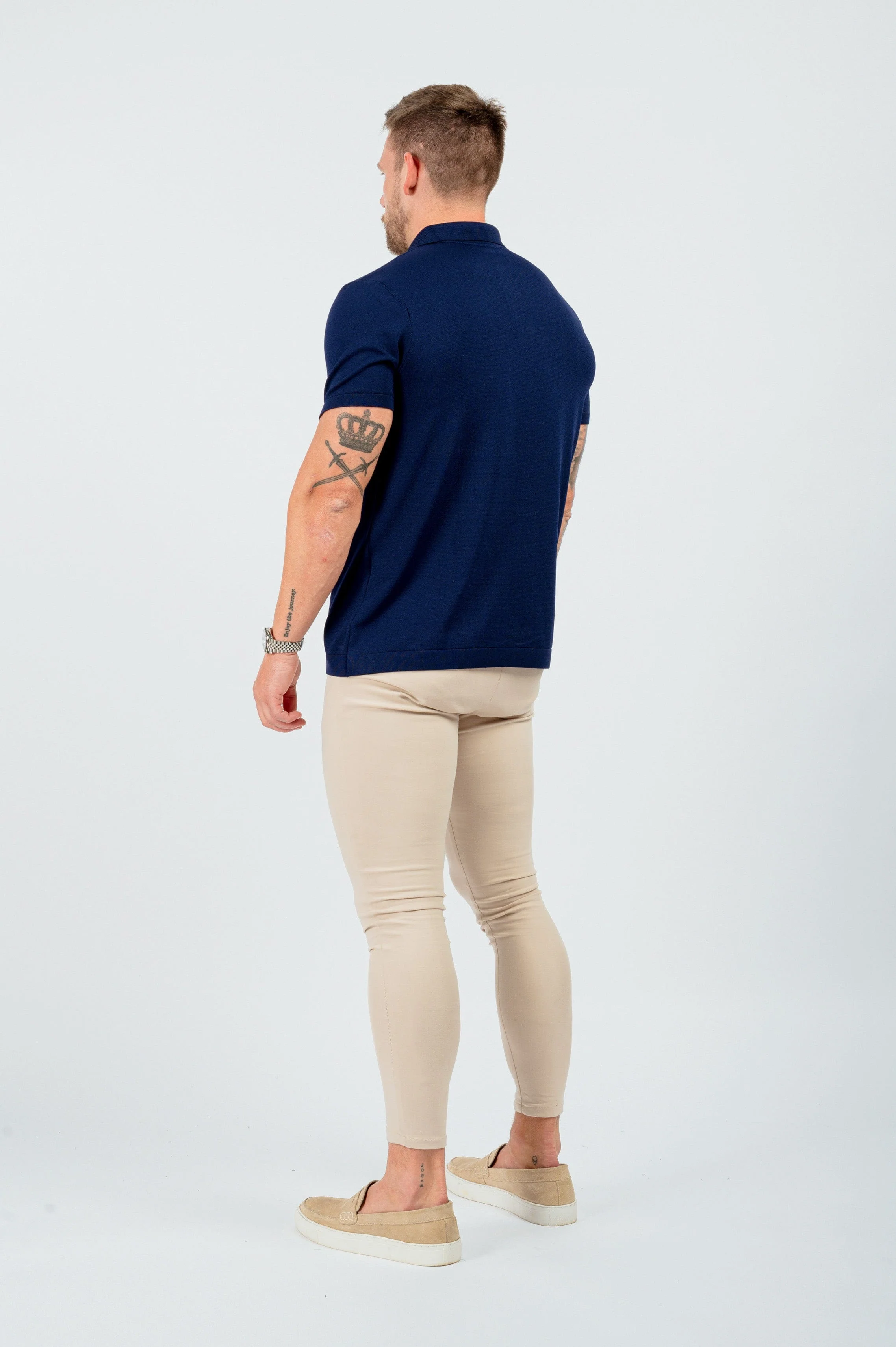 SOFT TOUCH KNIT POLO - NAVY - Image 5