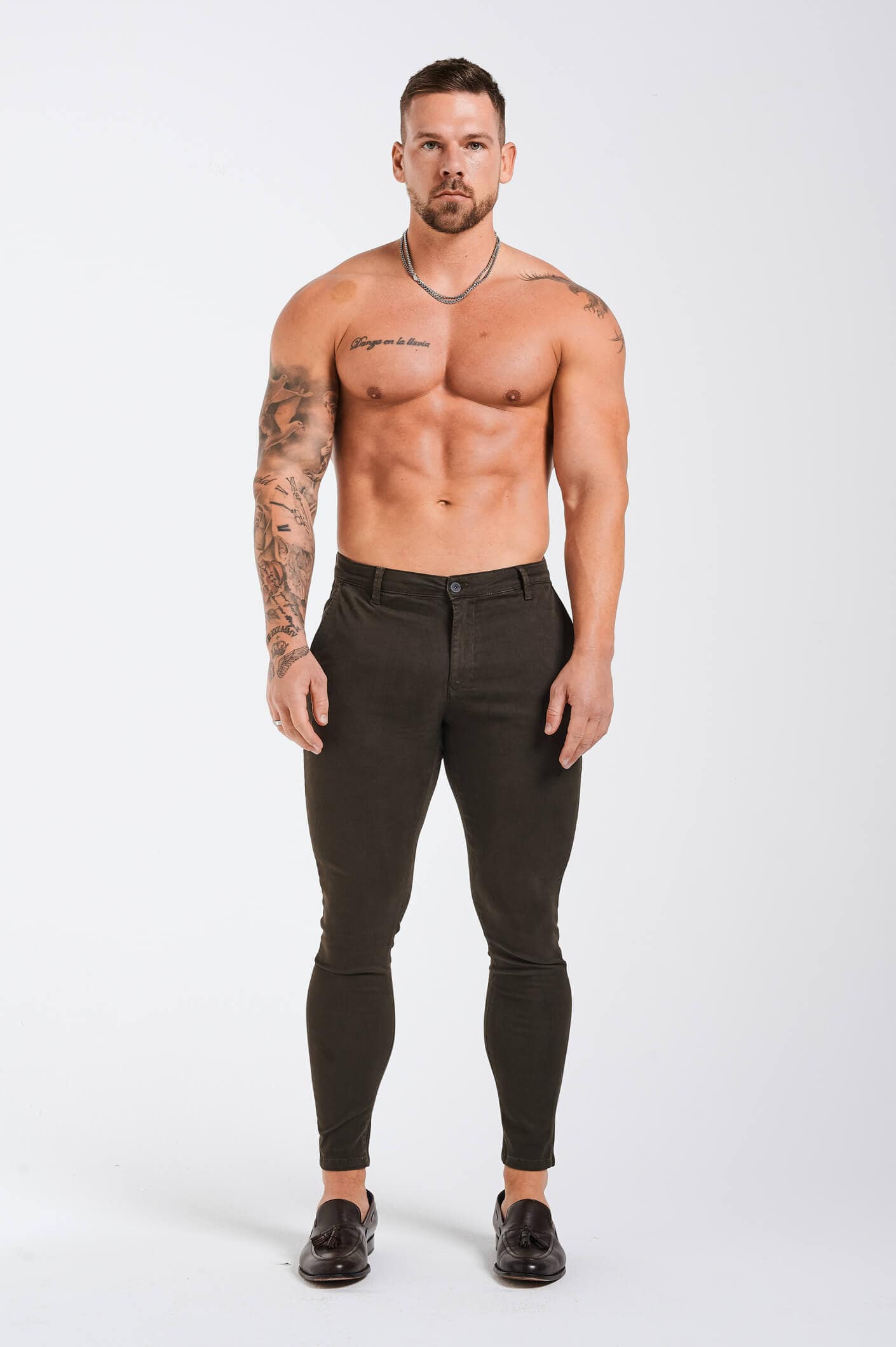 SPRAY-ON STRETCH CHINO - DEEP BROWN - Image 2