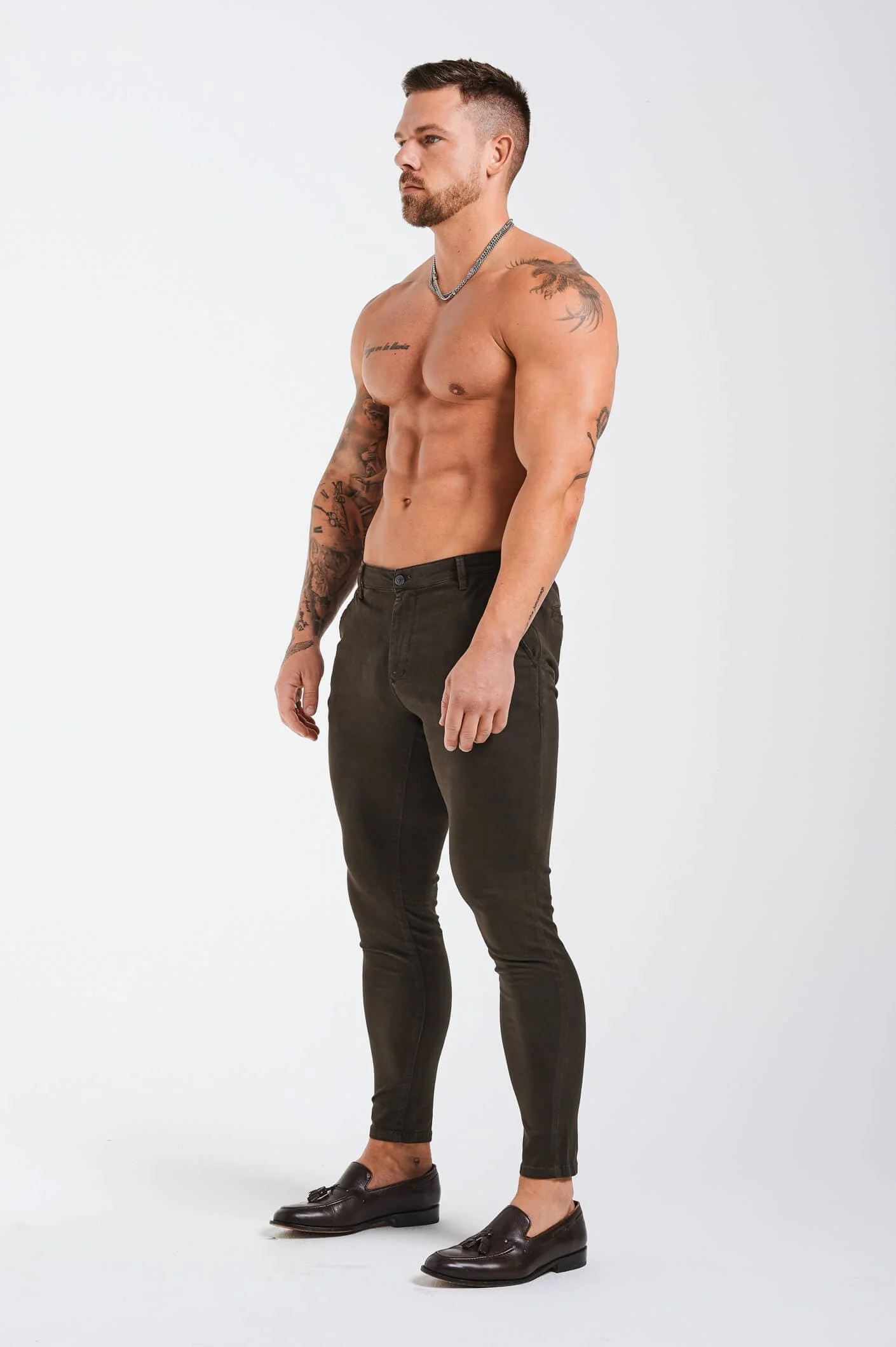 SPRAY-ON STRETCH CHINO - DEEP BROWN - Image 4