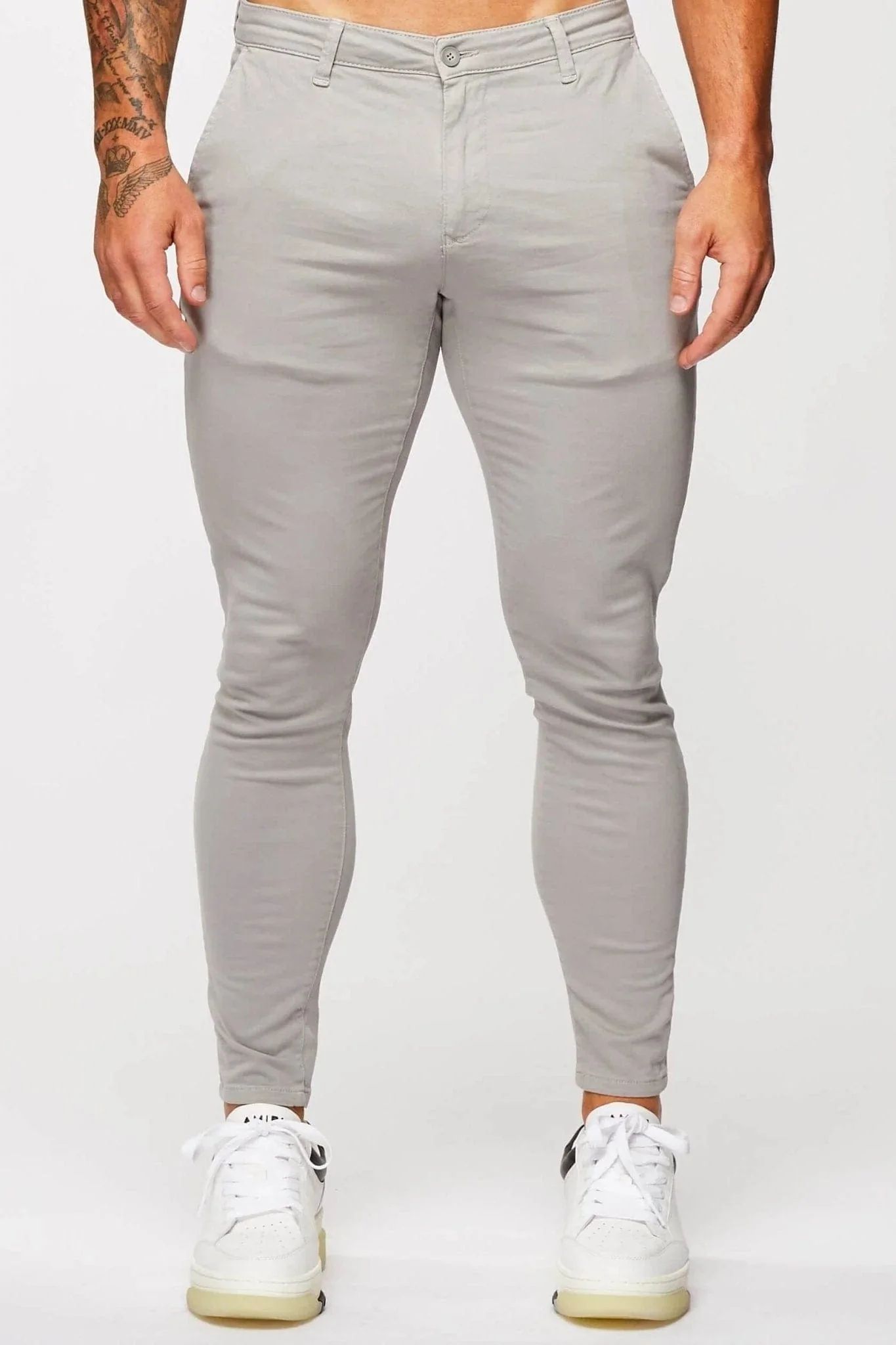 SPRAY-ON STRETCH CHINO - ICE GREY - Image 4