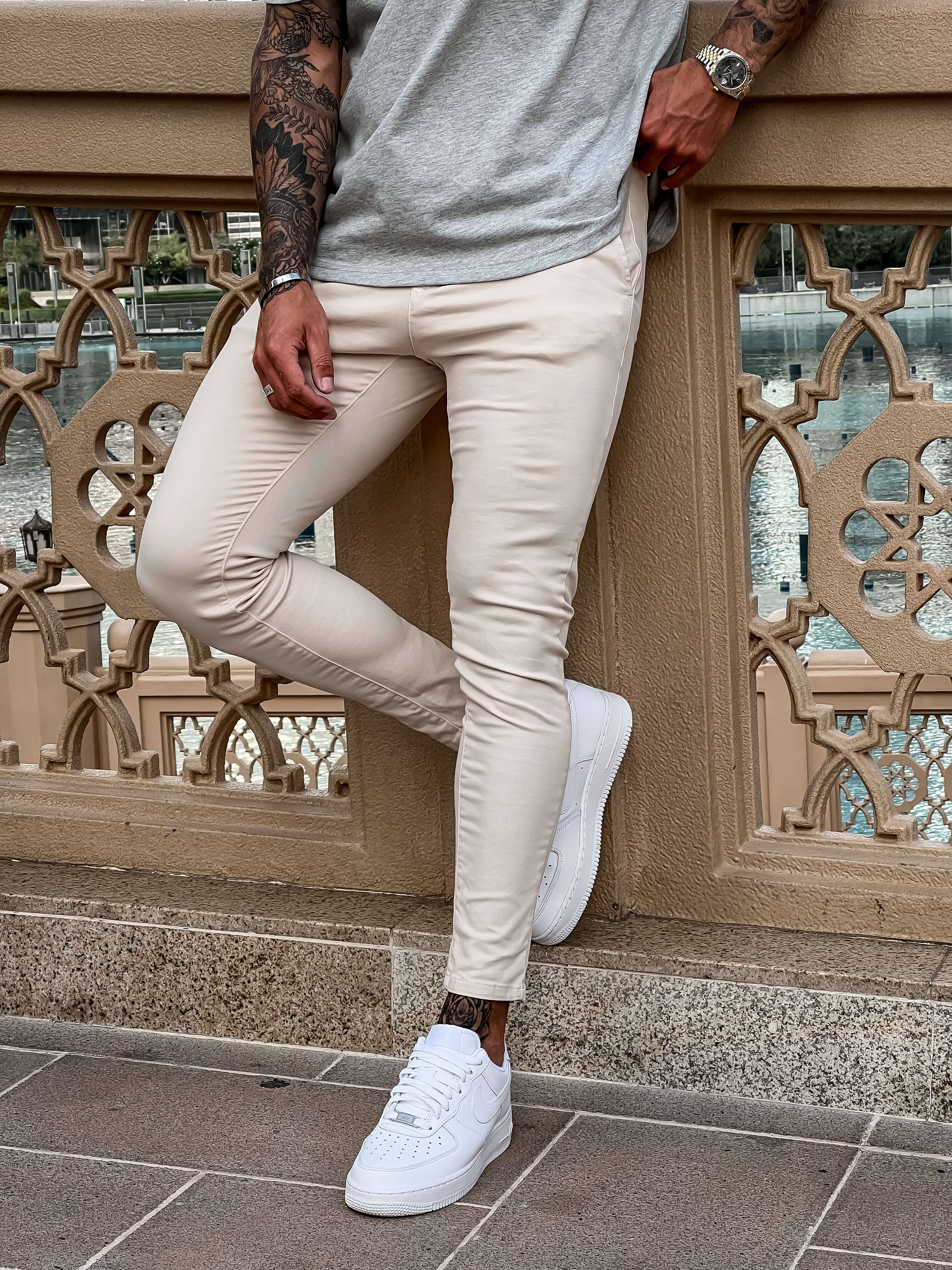 SPRAY-ON STRETCH CHINO - STONE - Image 2