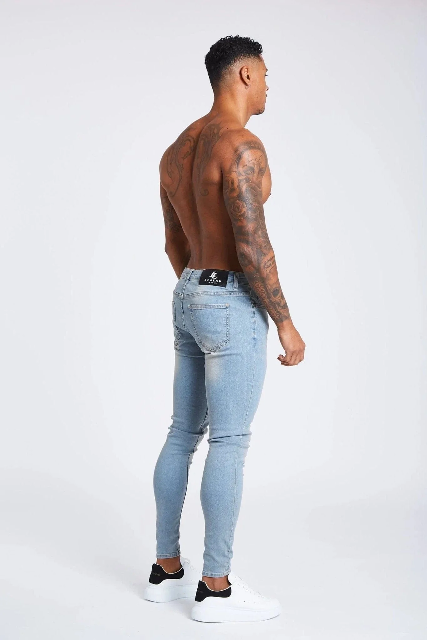 SKINNY FIT JEANS NON RIPPED - STONE WASHED - Image 4