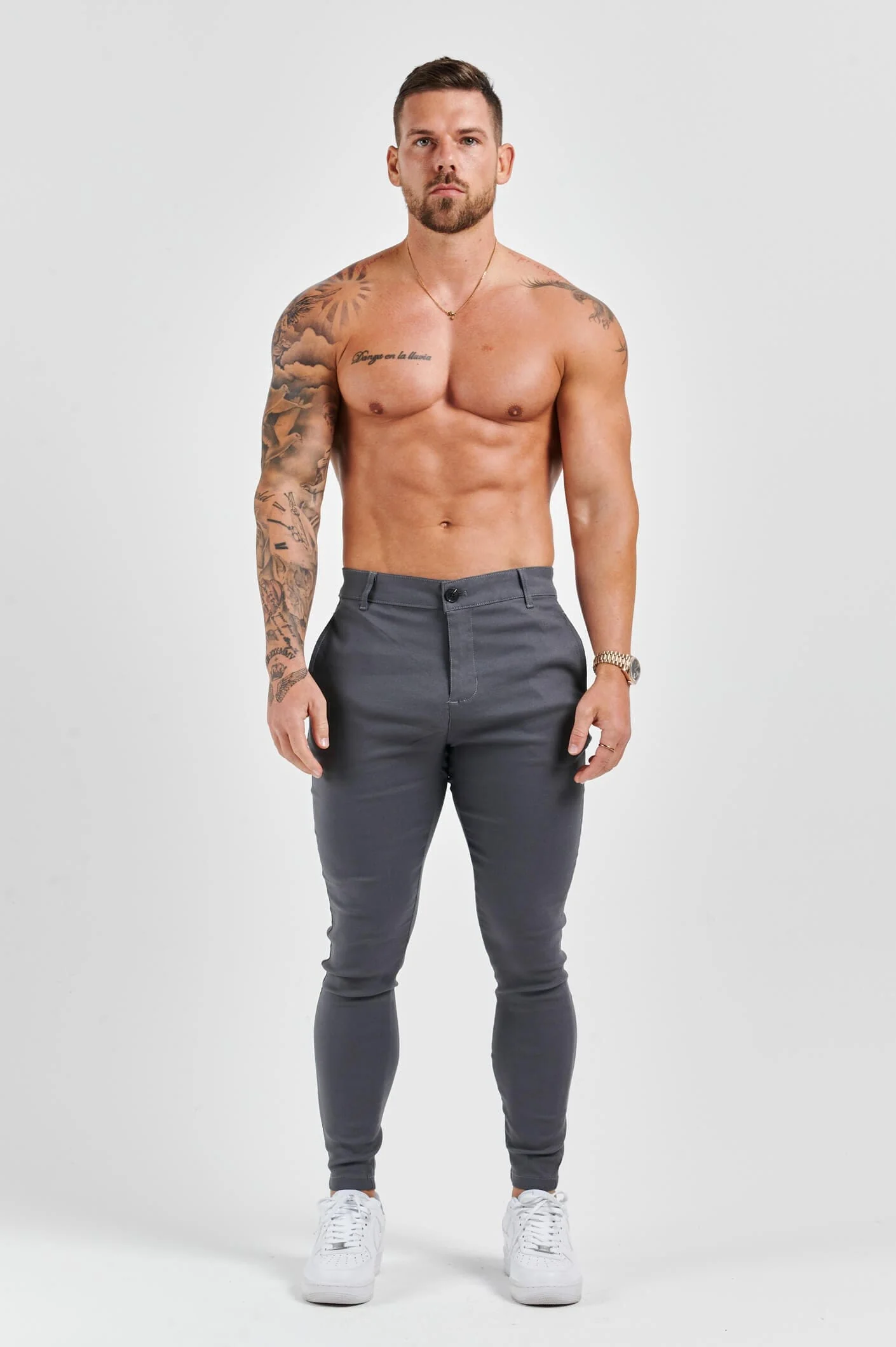 STRETCH COMFORT TROUSER - DARK GREY - Image 2