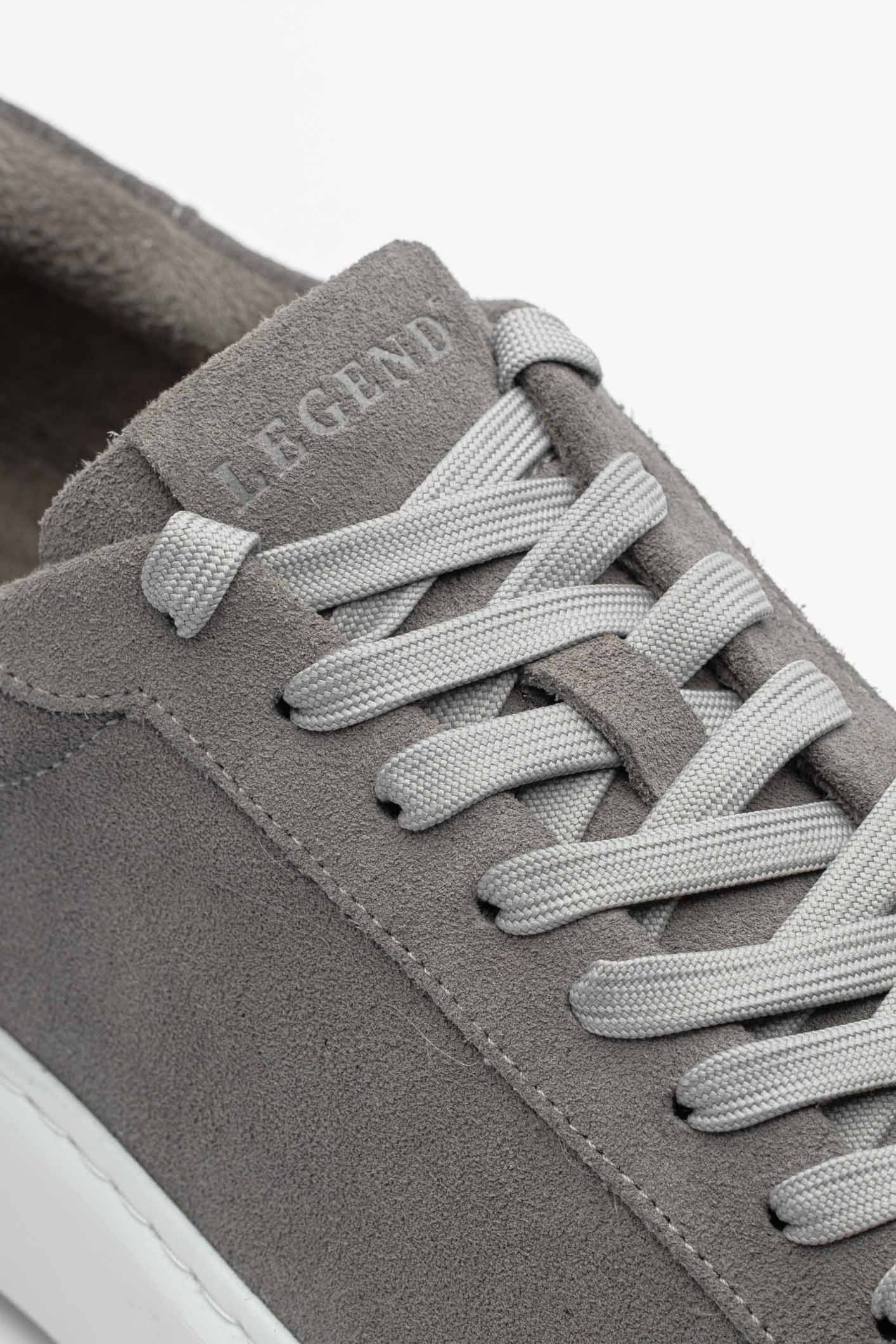 SUEDE TRAINER - DARK GREY - Image 6