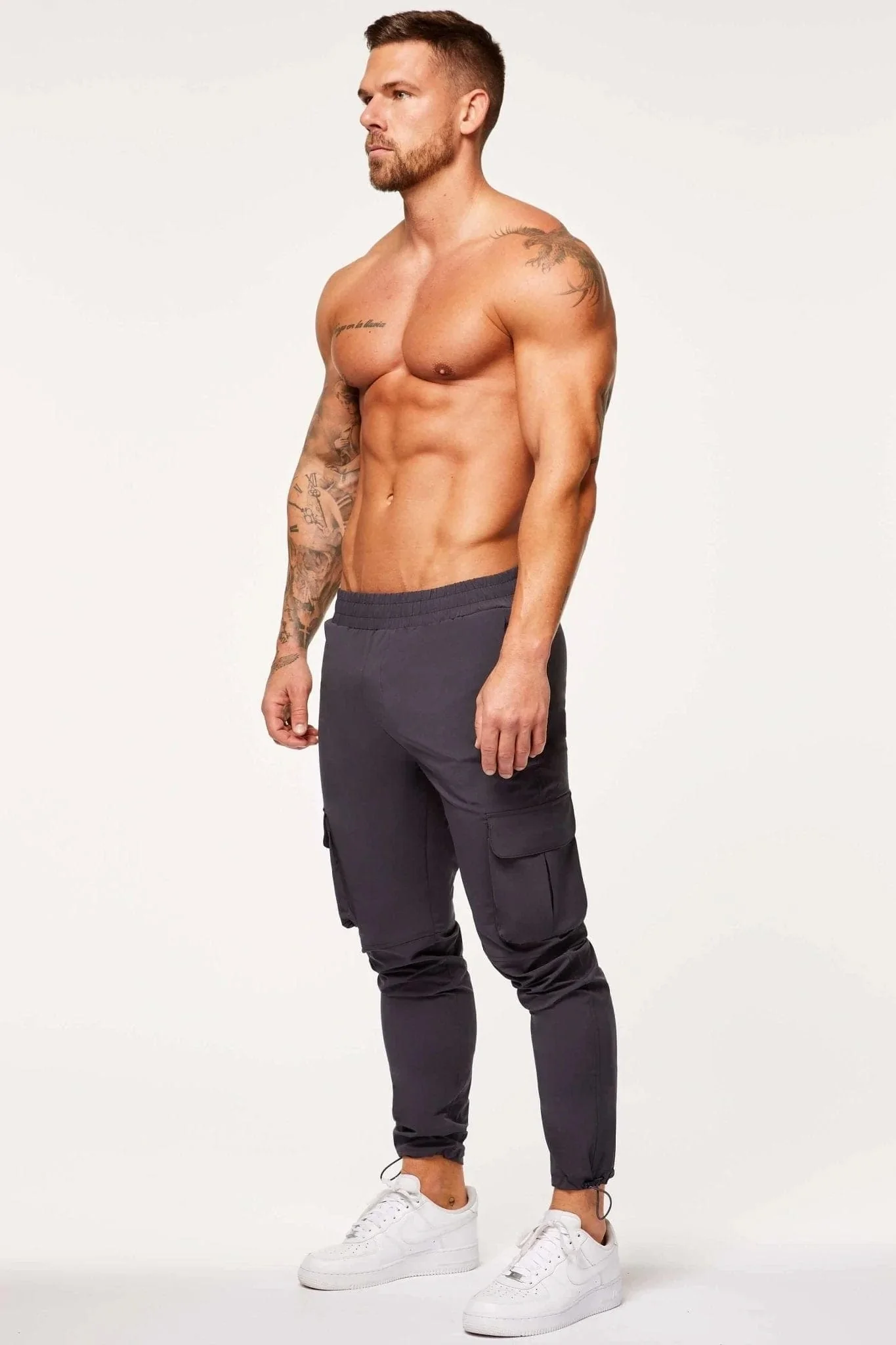 TECH STRETCH CARGO PANTS - DARK GREY - Image 4