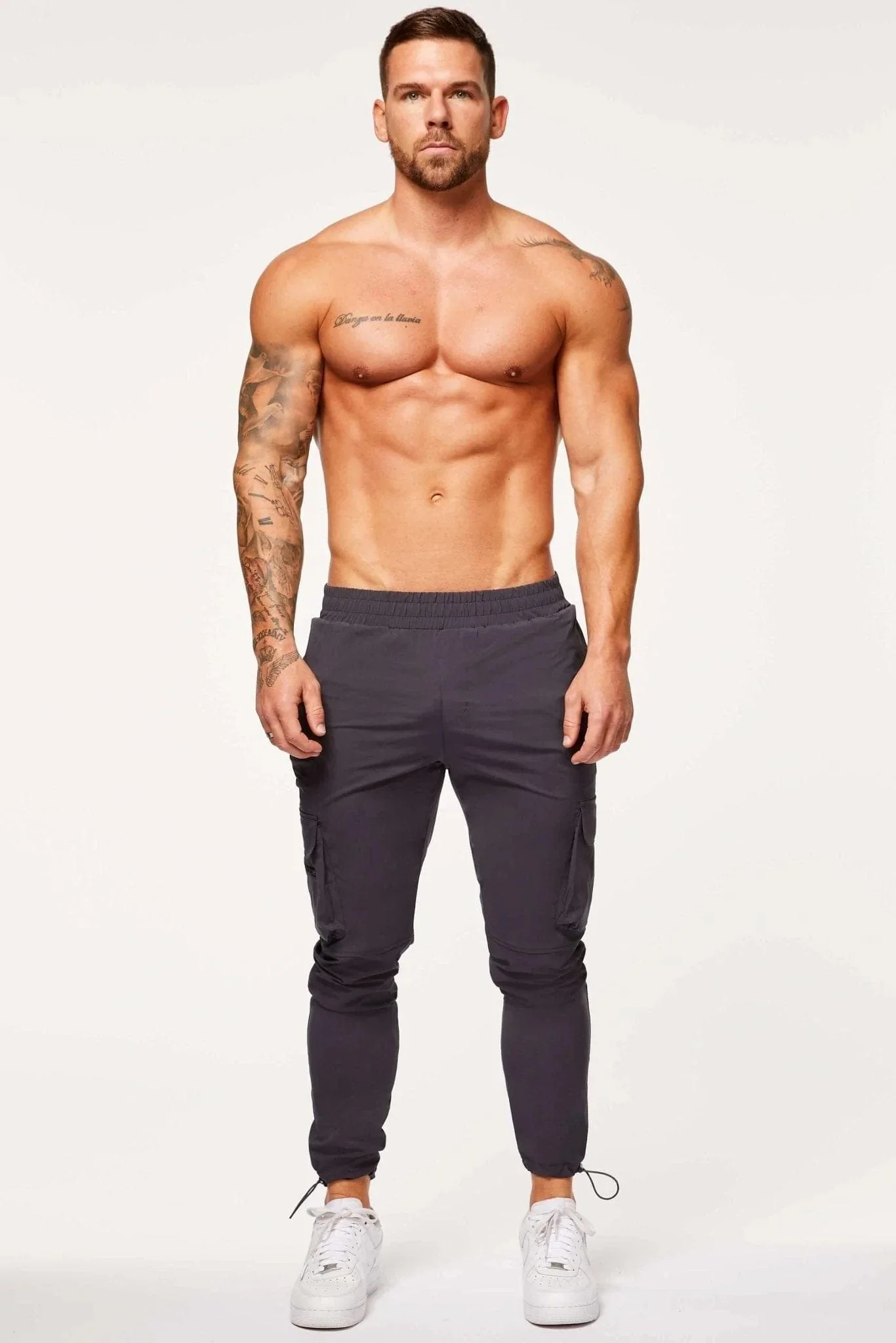 TECH STRETCH CARGO PANTS - DARK GREY - Image 7