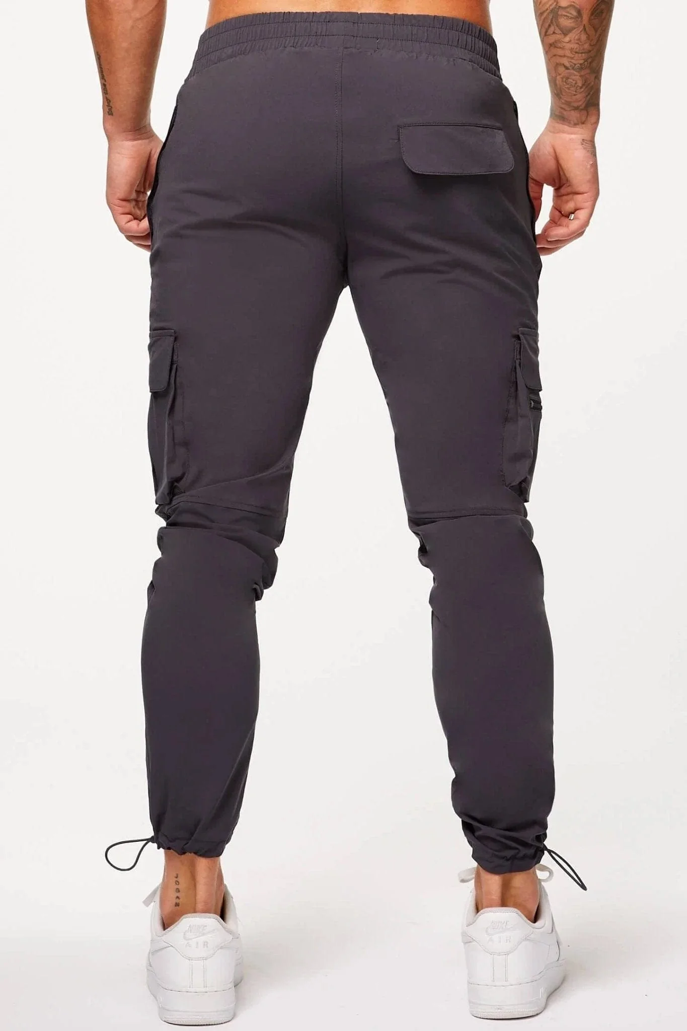 TECH STRETCH CARGO PANTS - DARK GREY - Image 8