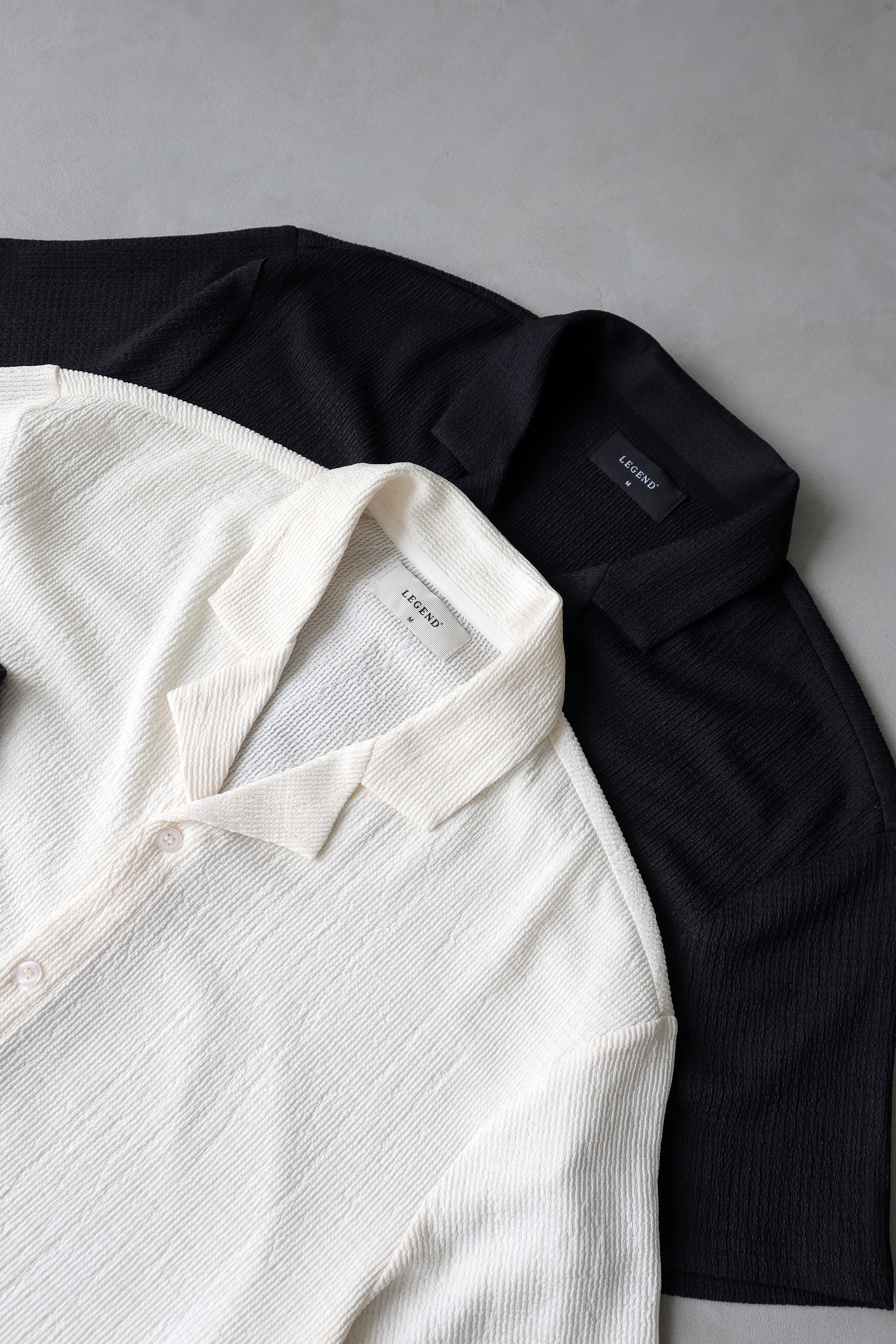 TEXTURED SHIRT - BLACK - Image 7