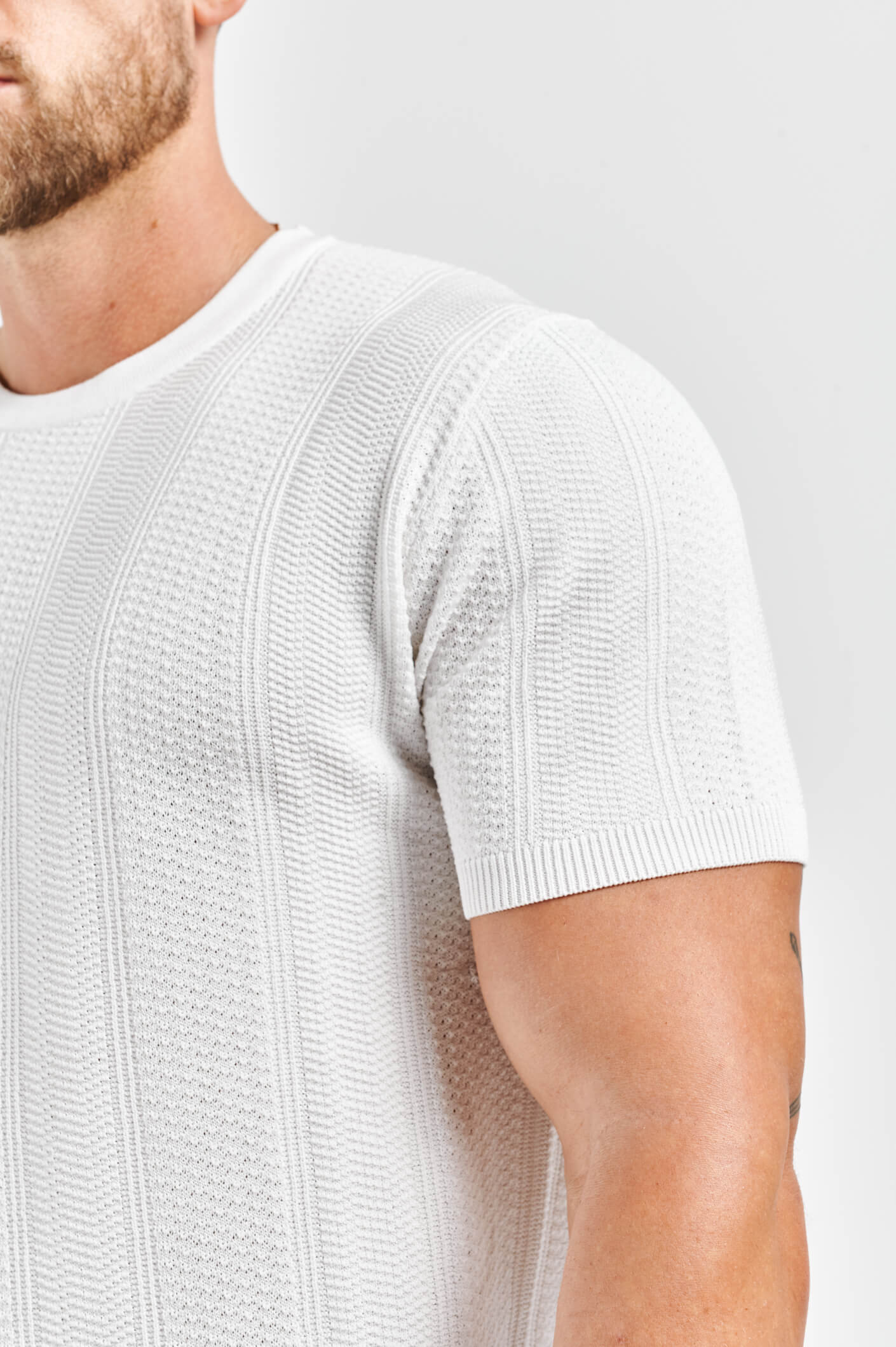 TEXTURED TEE - WHITE - Image 10