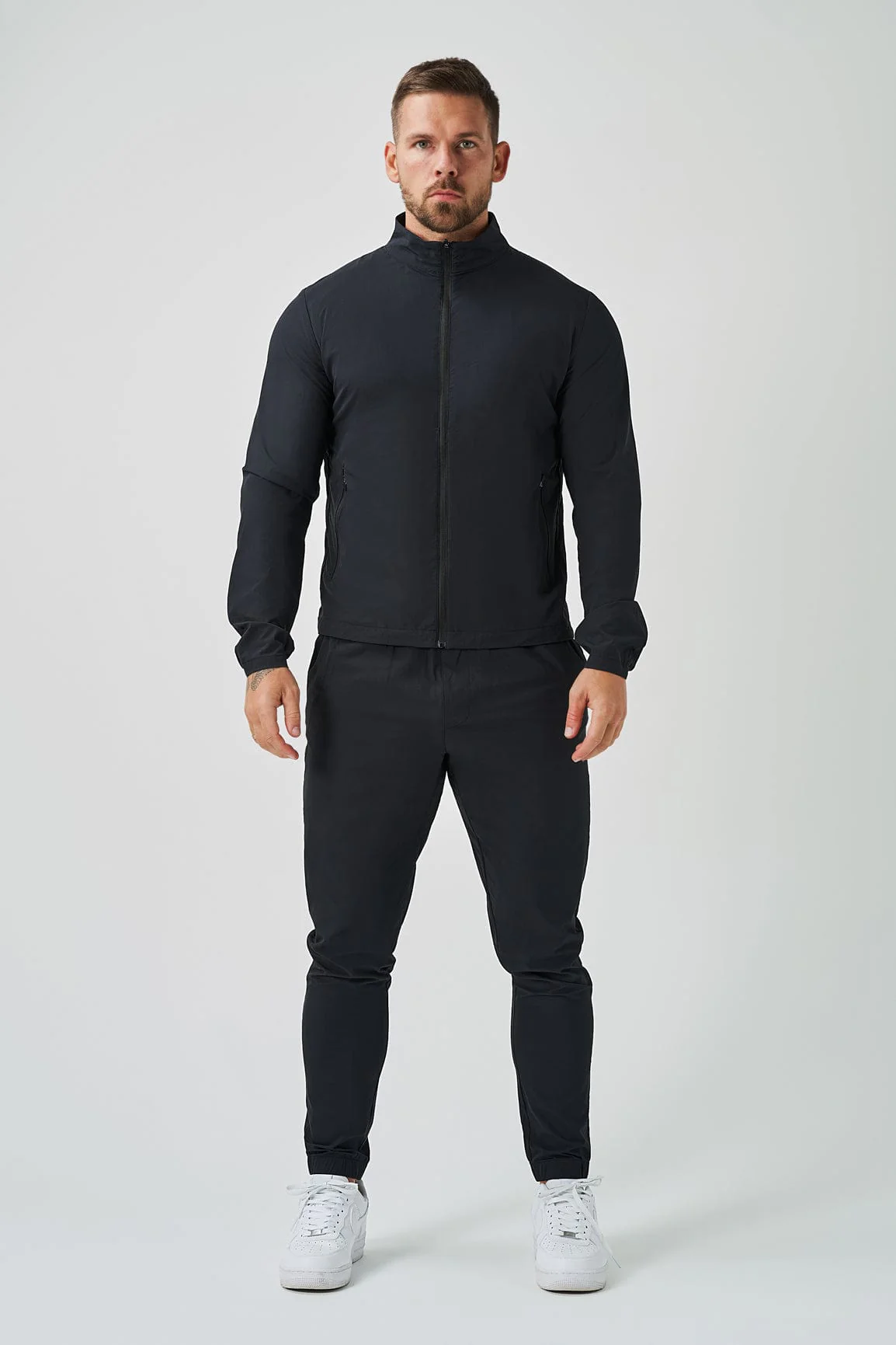 TRACKSUIT JACKET - BLACK - Image 2