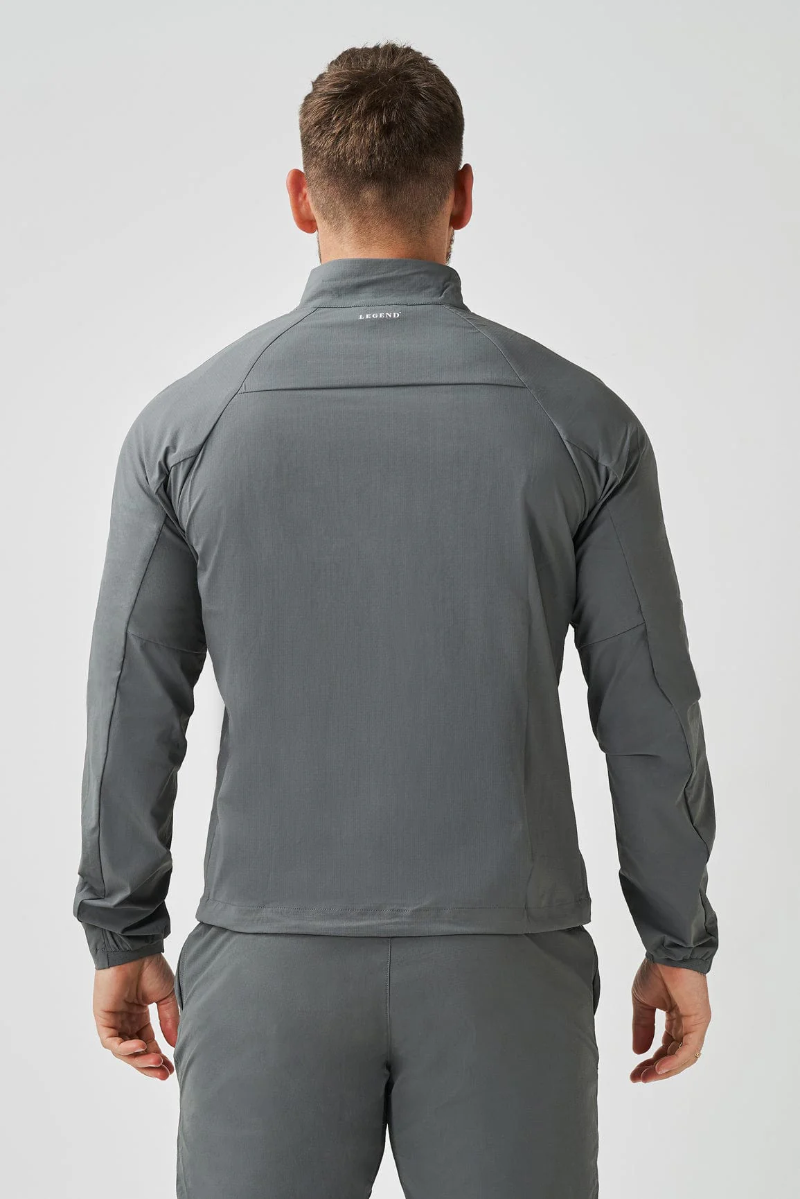 TRACKSUIT JACKET - LIGHT GREY - Image 6