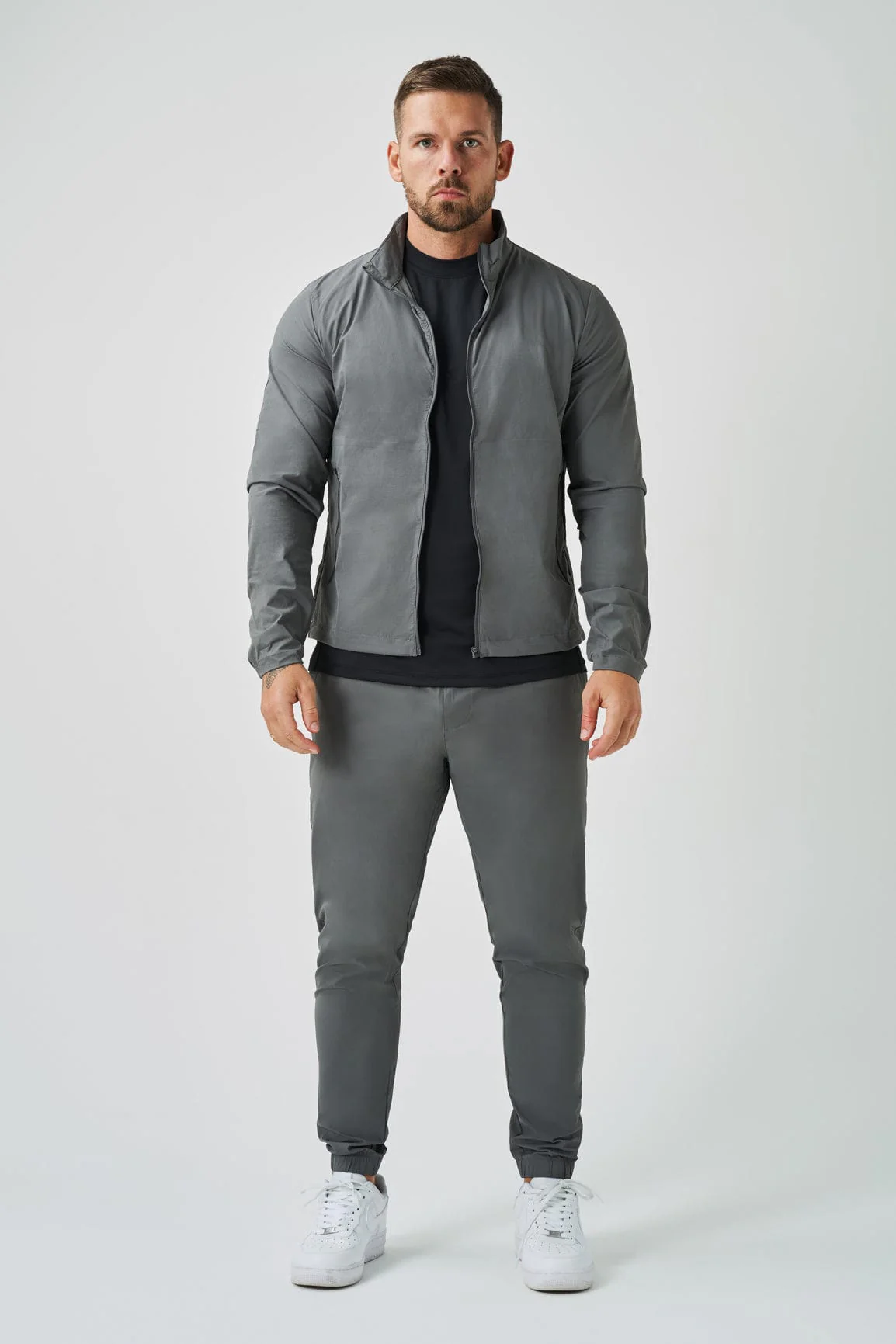 TRACKSUIT JACKET - LIGHT GREY - Image 7