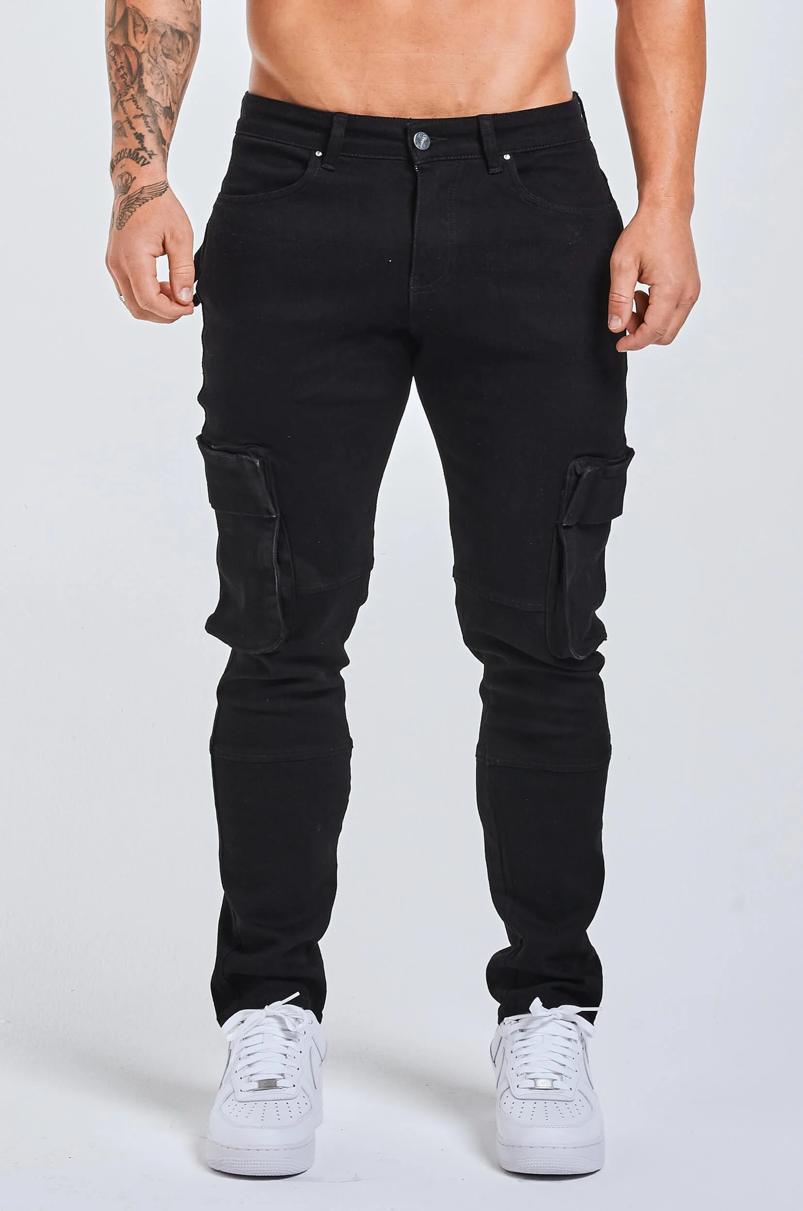 SLIM FIT JEANS 2.0 UTILTY CARPENTER - BLACK - Image 3