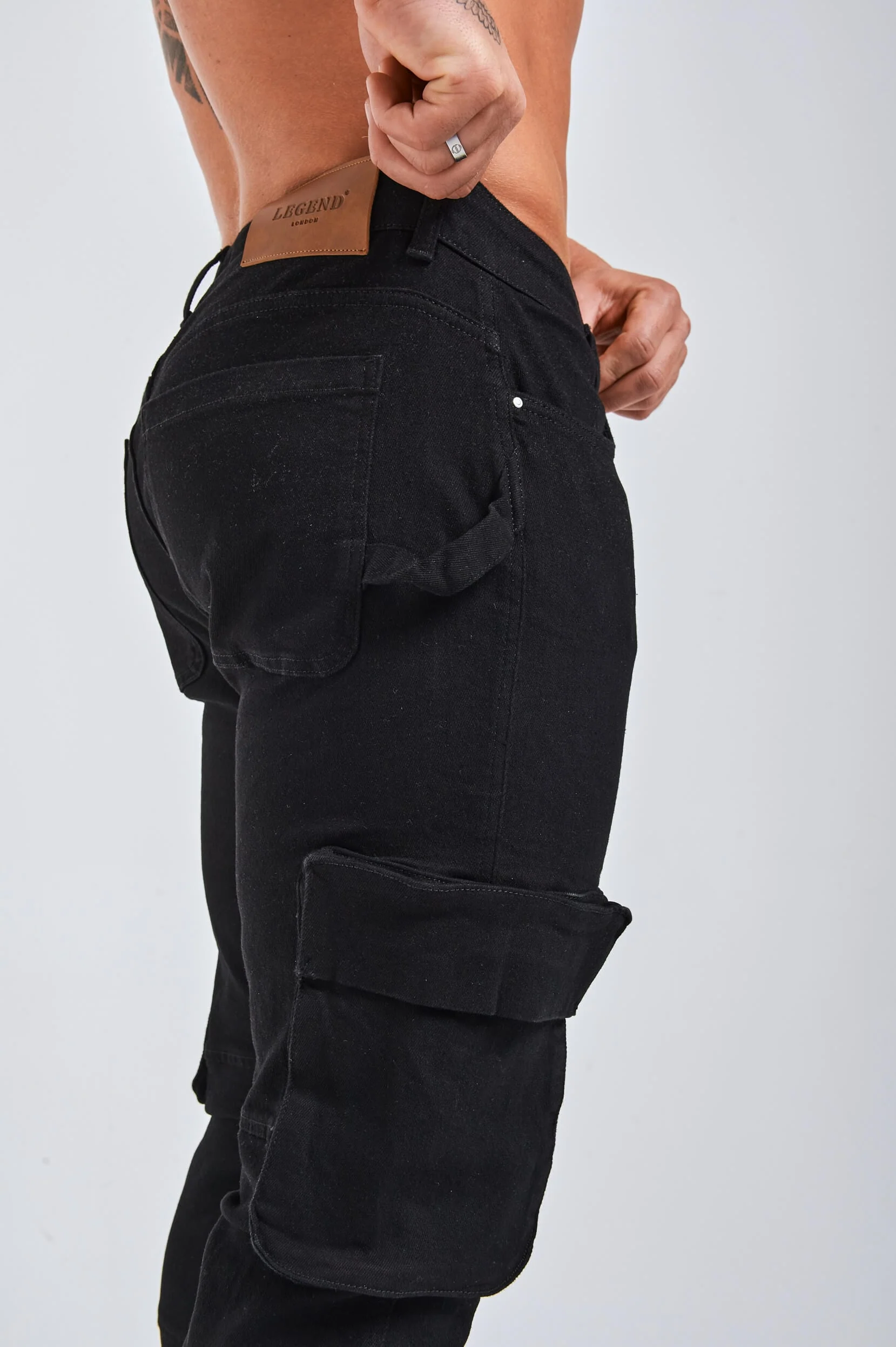SLIM FIT JEANS 2.0 UTILTY CARPENTER - BLACK - Image 7